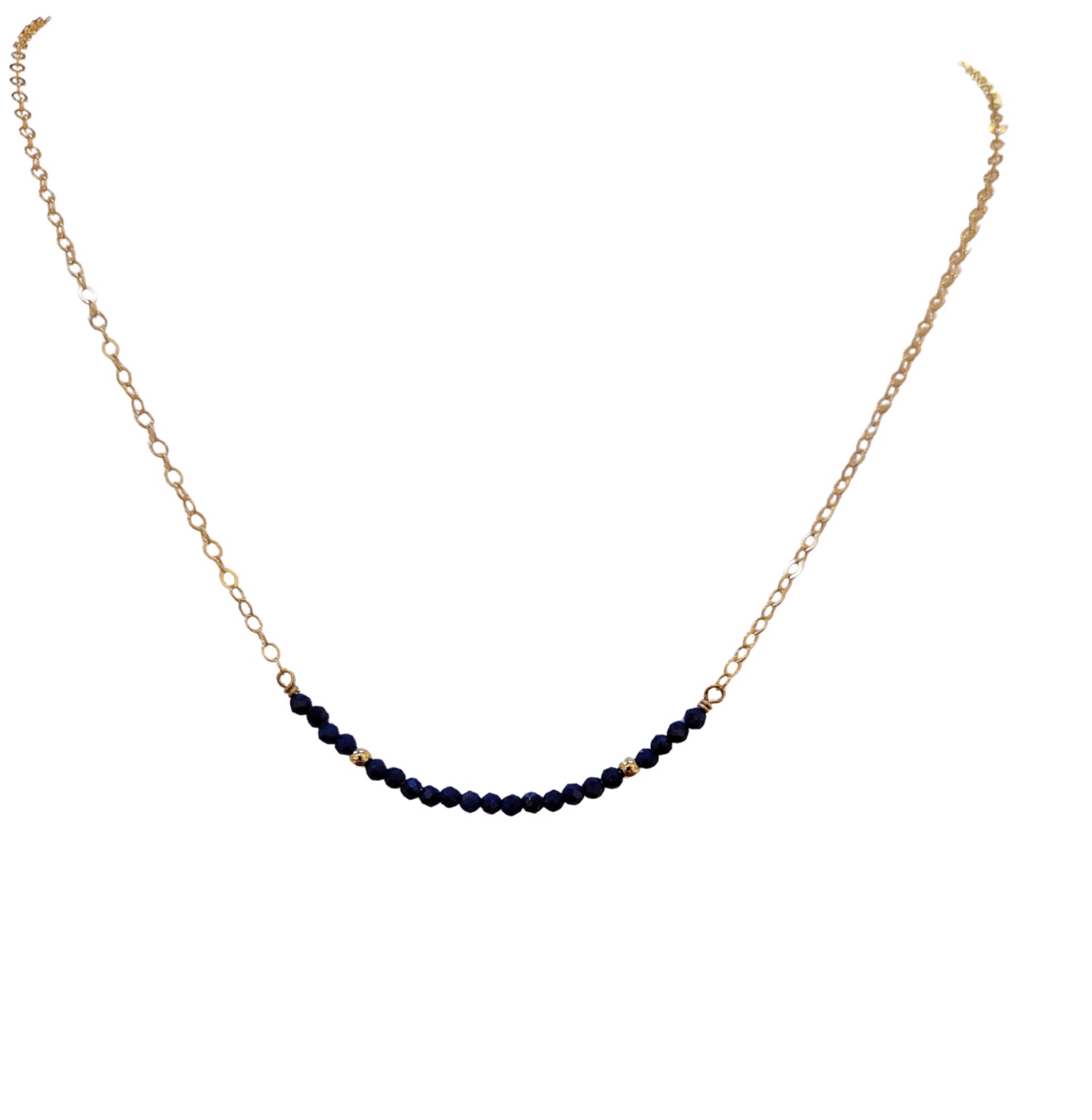 Necklace - Lapis Bar 14K Gold Filled by Julia Balestracci
