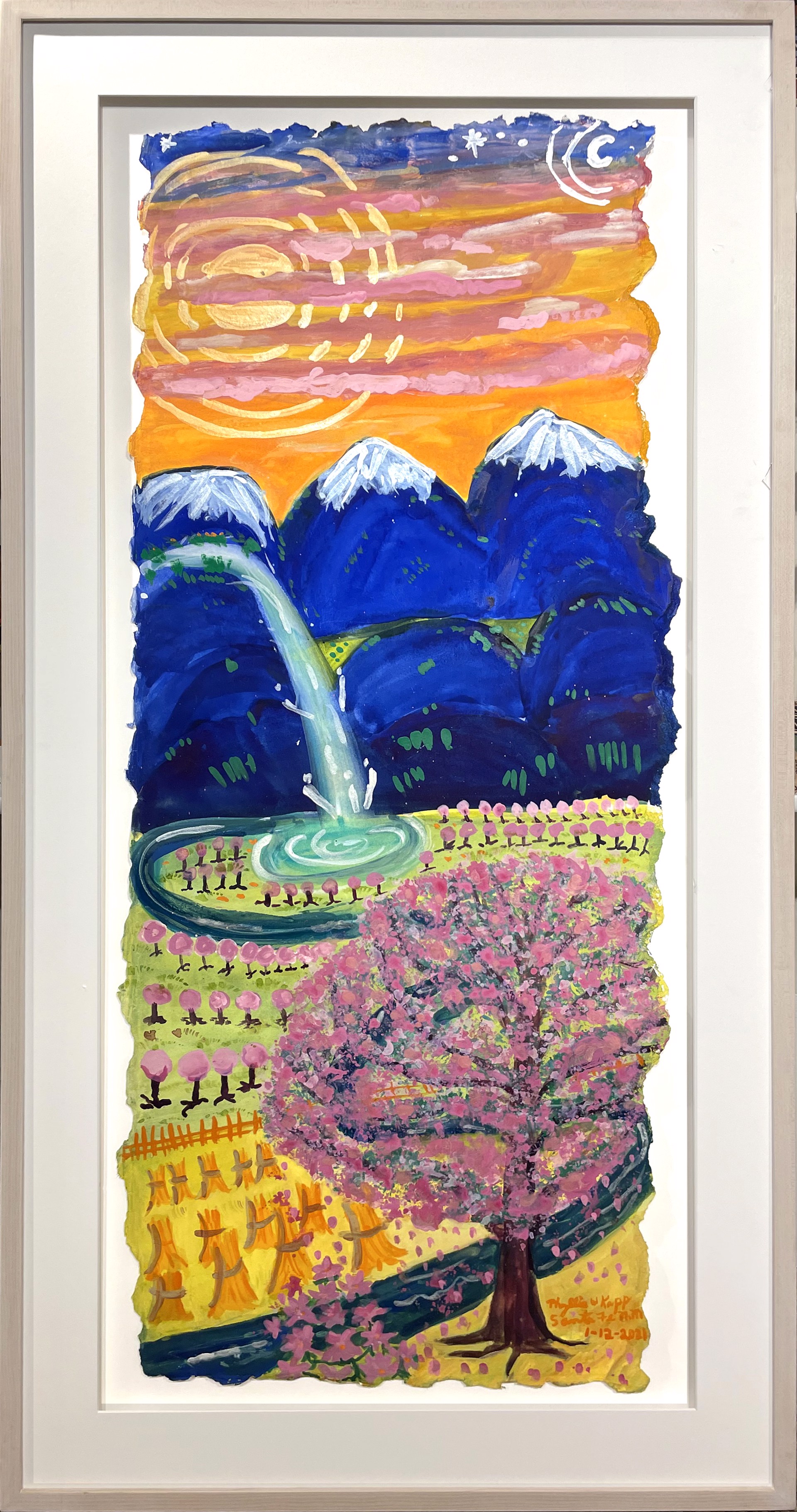 The Endless Springs of Love (54.5x27.5 framed) by Phyllis Kapp