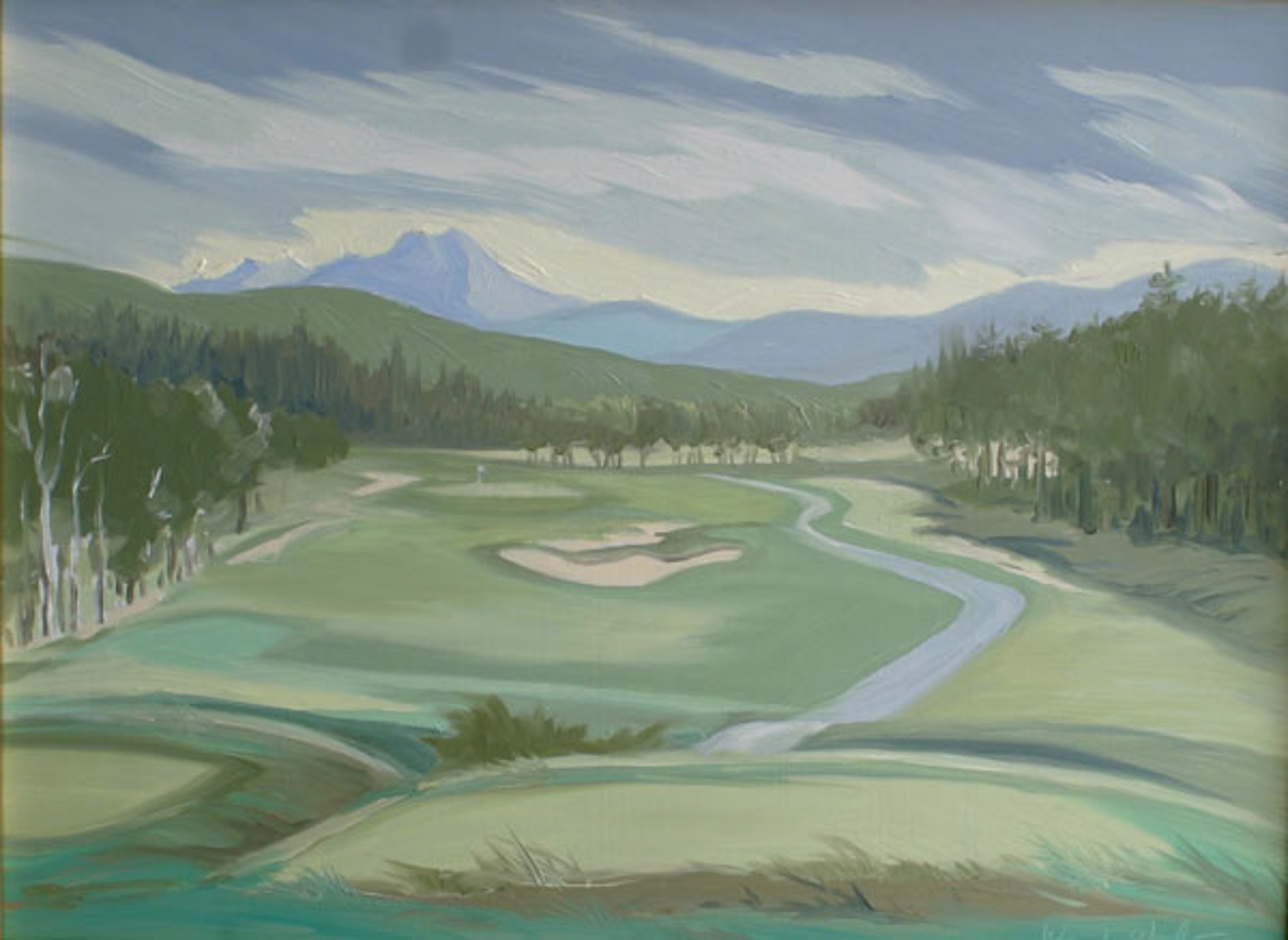 Quiet Afternoon - 4th Hole Cavell by Wendy Wacko