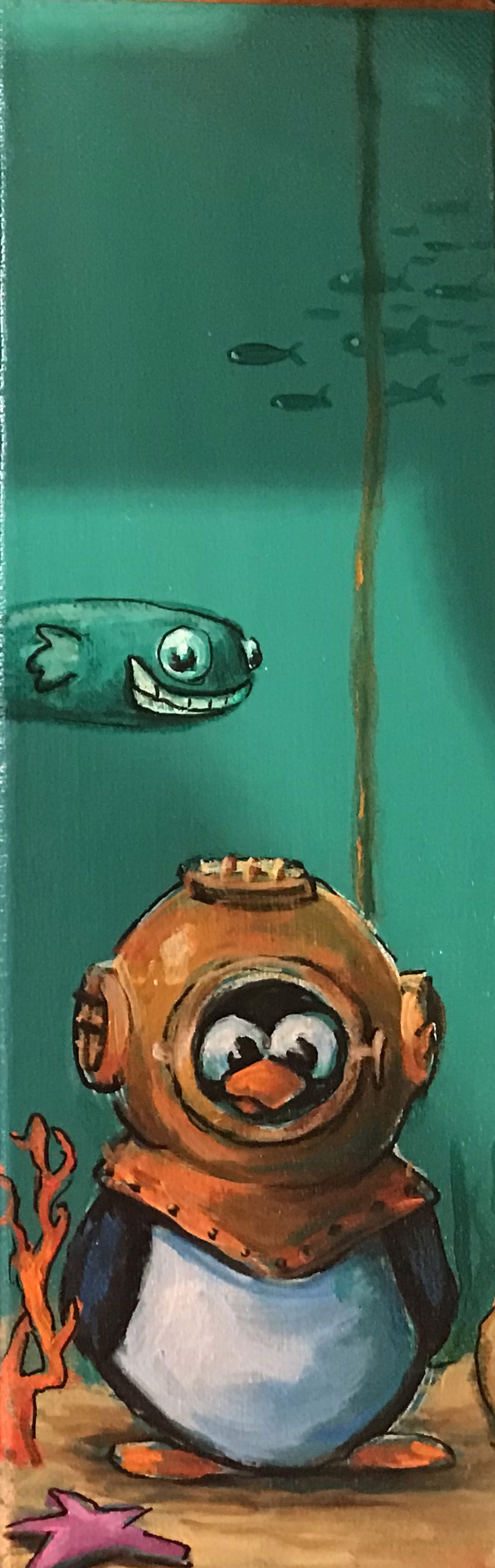 Sponge Diver (Penguin) by Cindy Anderson
