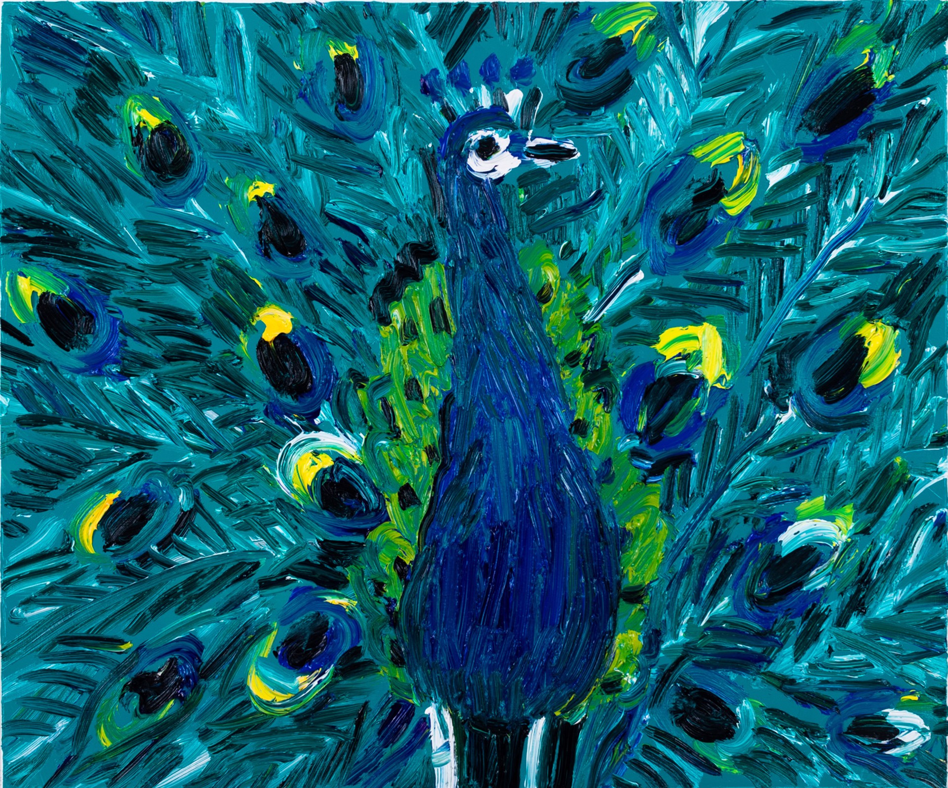 Peacock St Mary's by Hunt Slonem