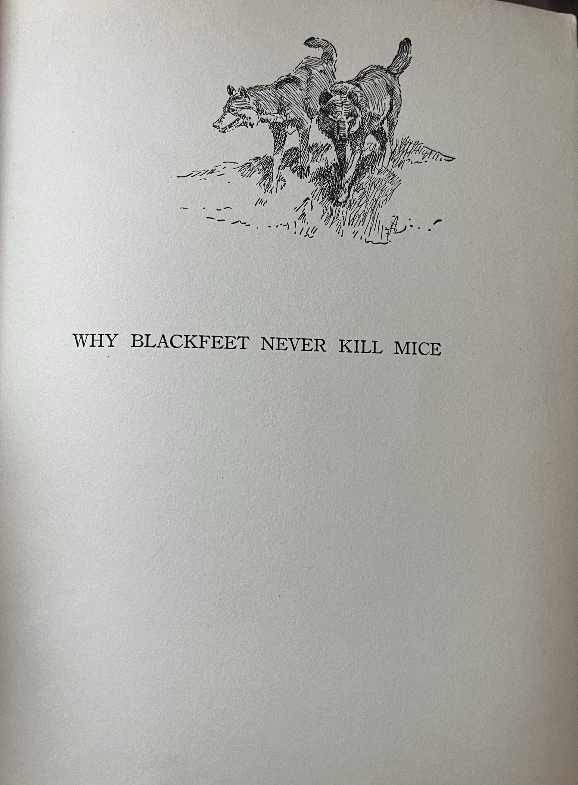 Why Blackfeet Never Kill Mice by Charles M. Russell