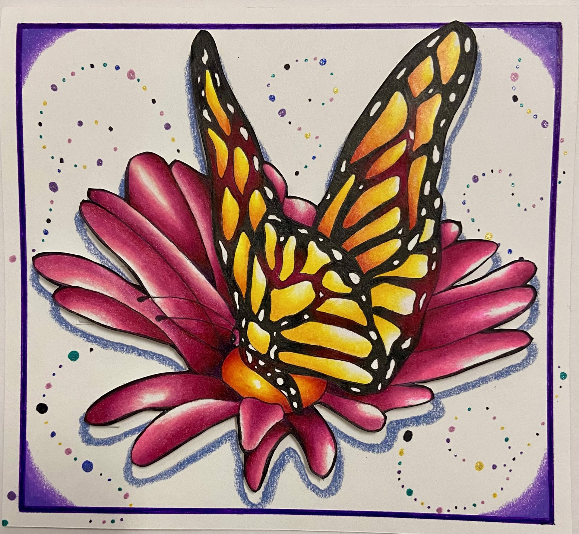 Yellow Butterfly Card by Tom McGrath