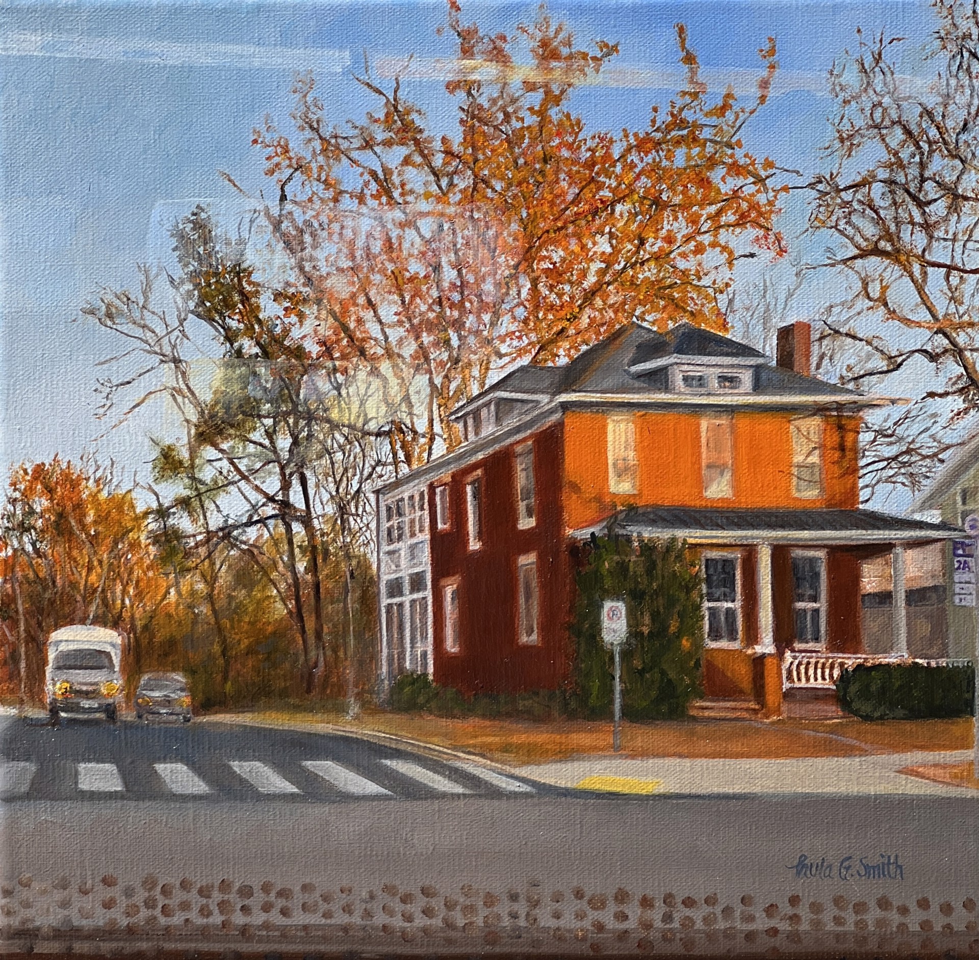 Early Fall Morning Bus Ride by Paula Smith