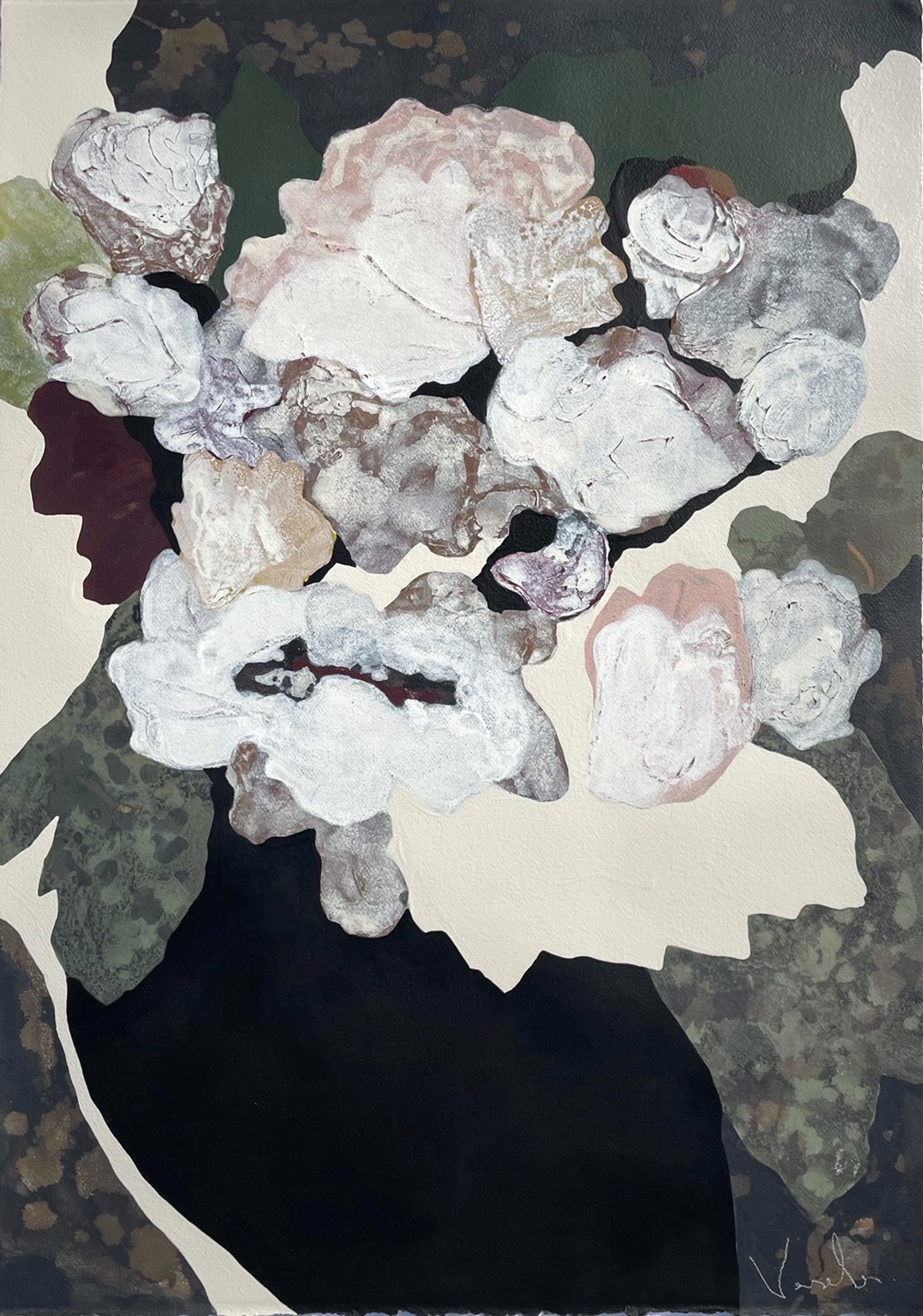 Colorful White Flowers II by Vesela Baker