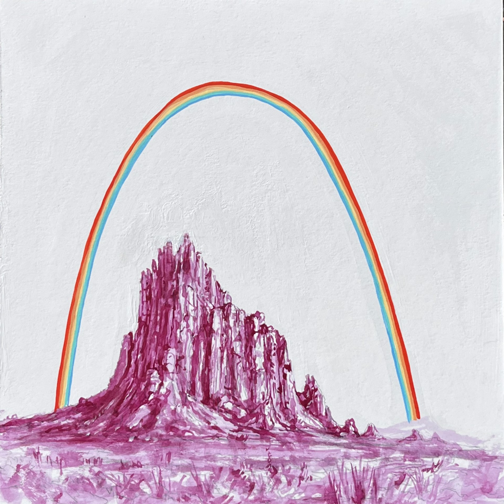 Rainbow Over Shiprock by Todd Ryan White
