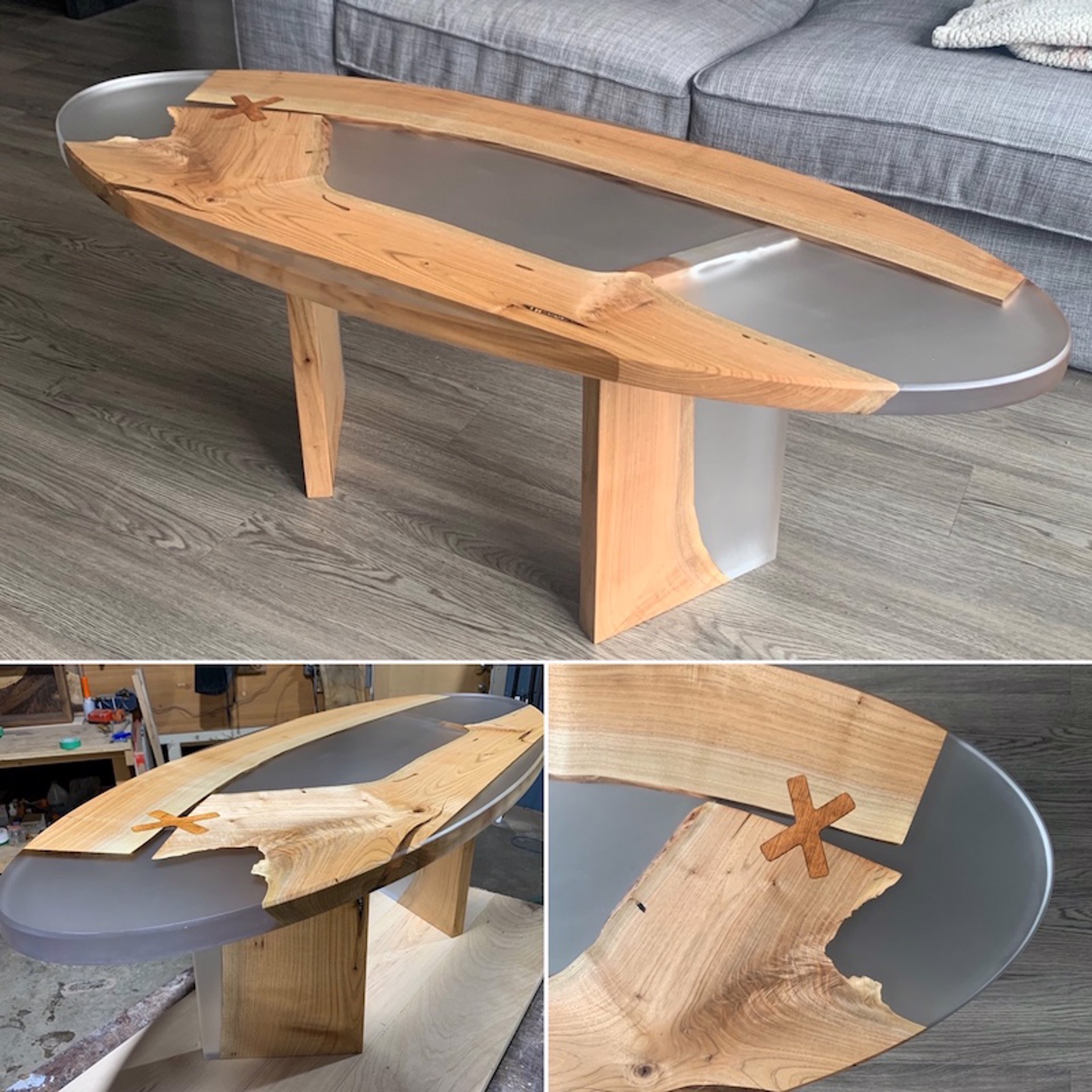 Surf Table - wood&Resin by Benjamin McLaughlin