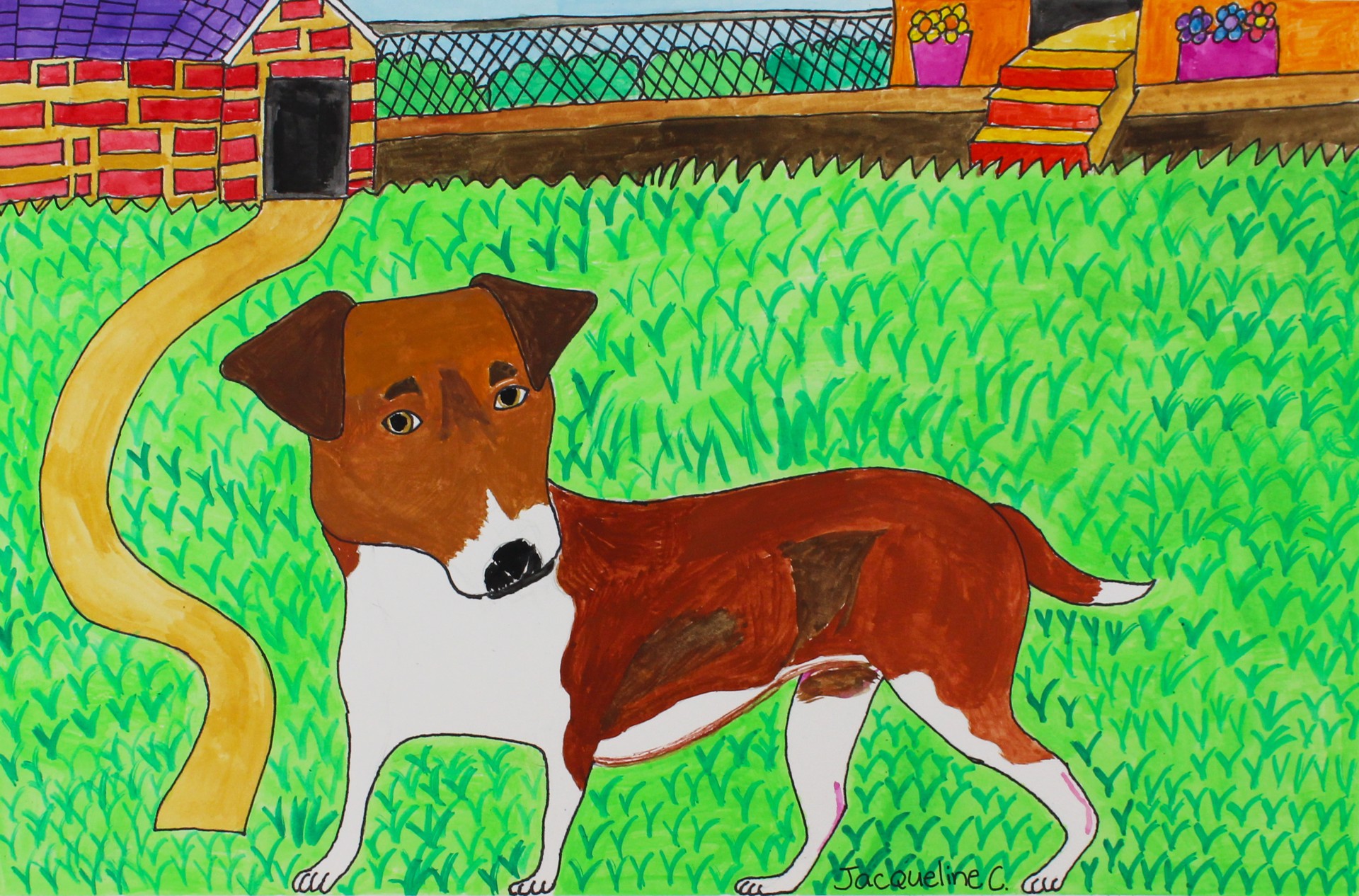 Dog in the Yard by Jacqueline Coleman