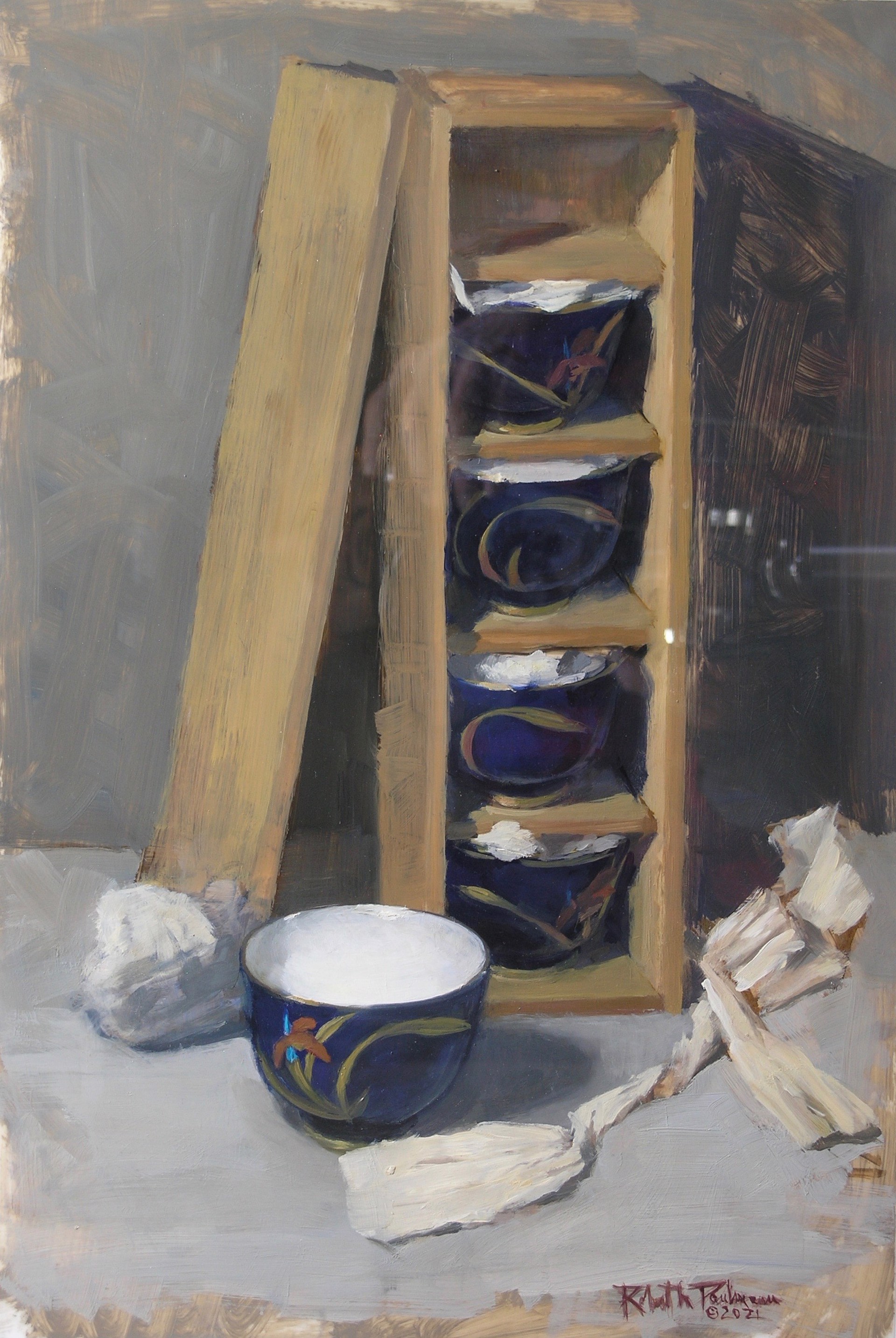 Five Blue Cups by Robert Paulmenn