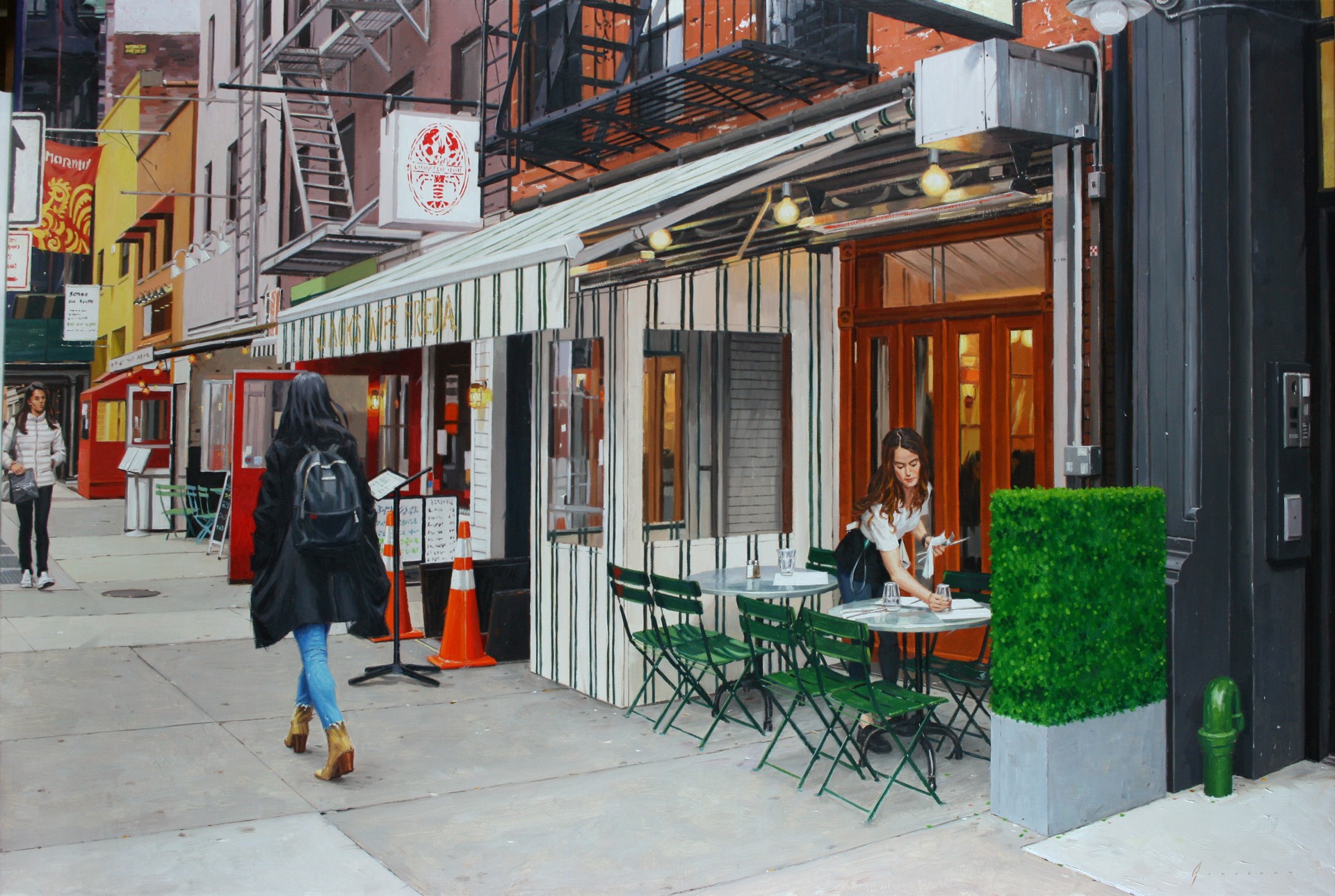 Restaurants on Lafayette Street by Vincent Giarrano