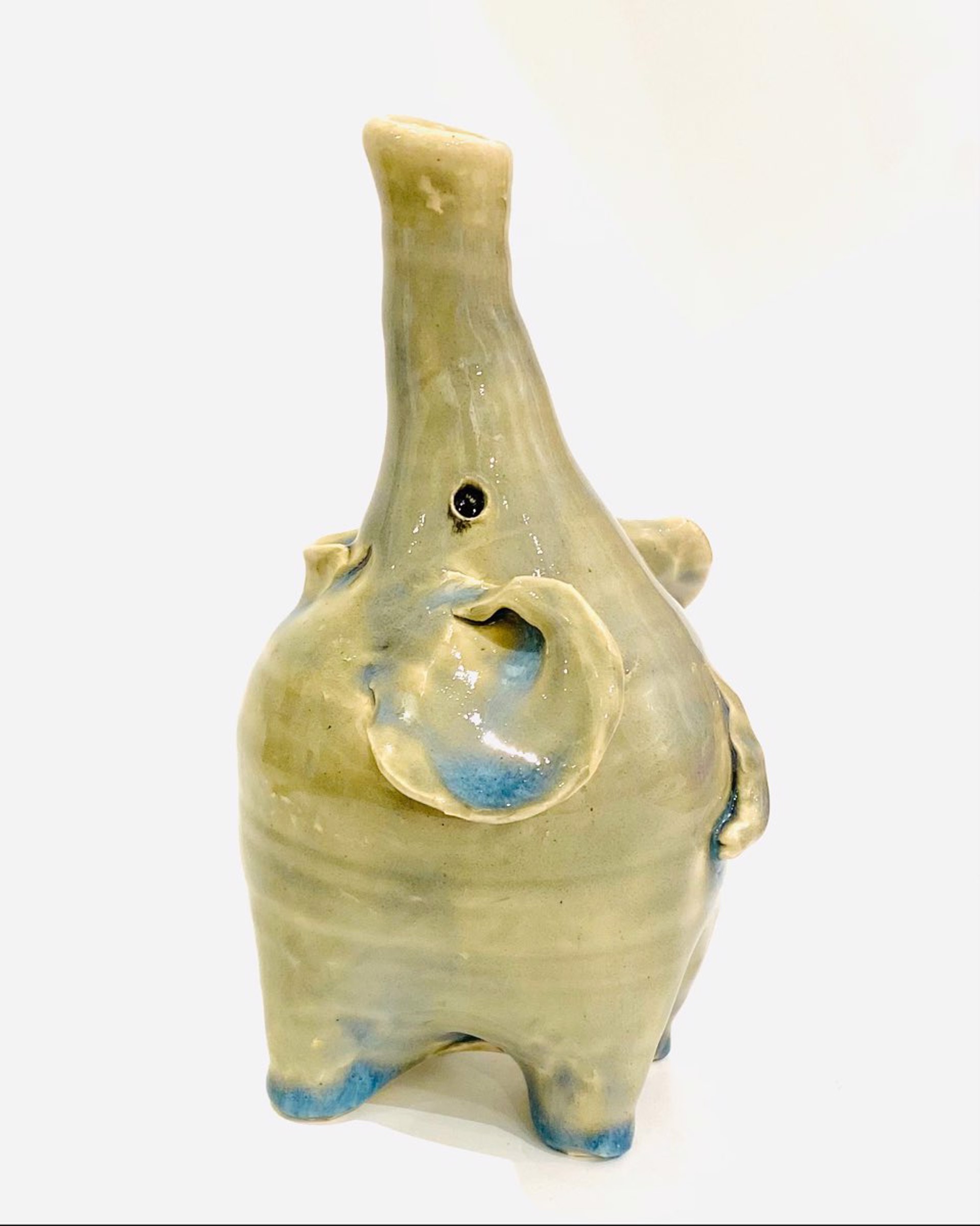 KK22-103  "Horton"' Elephant Vase by Kate Krause