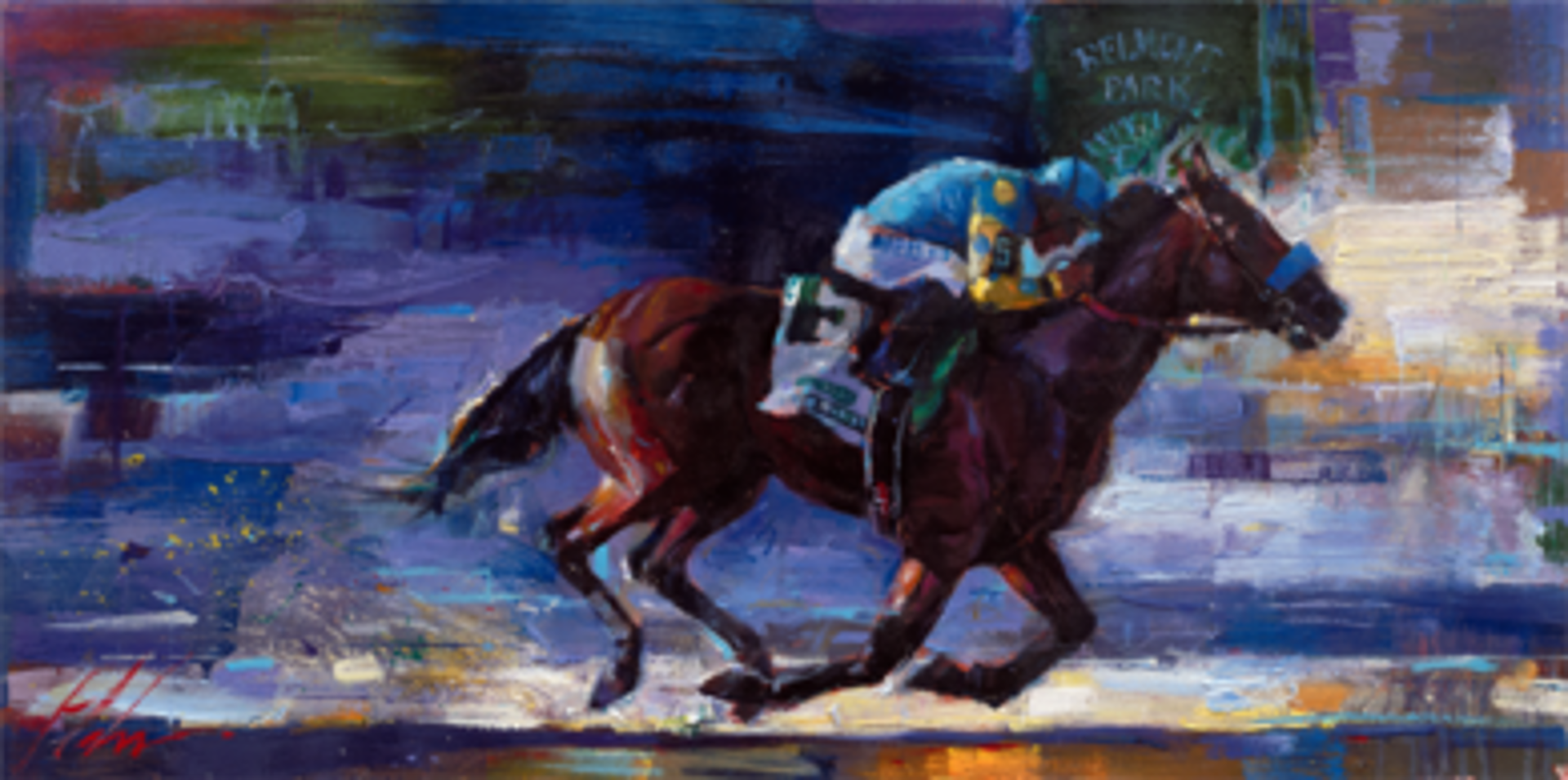 Win At Belmont by Michael Flohr