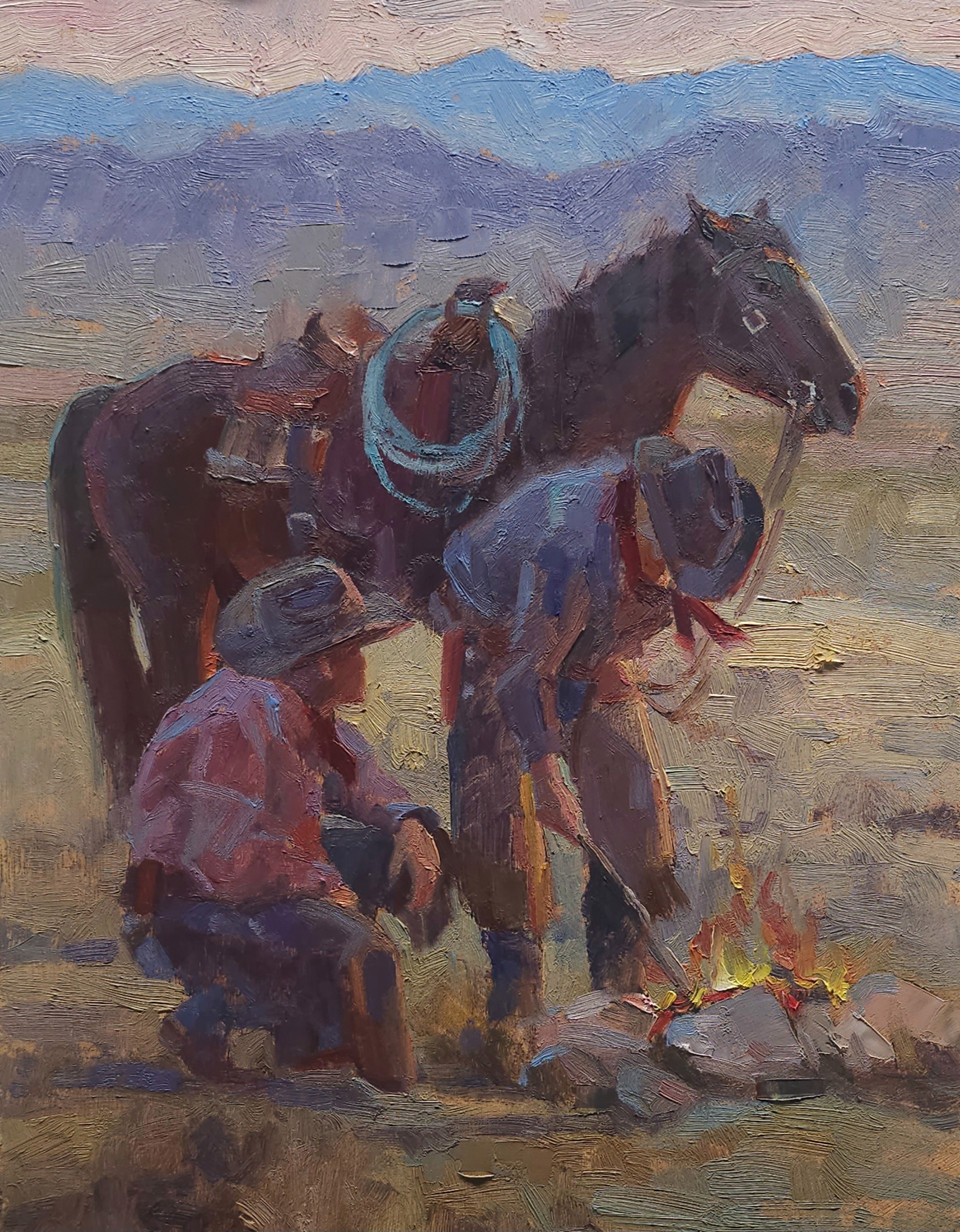 Cowboy Campfire by Rick Kennington