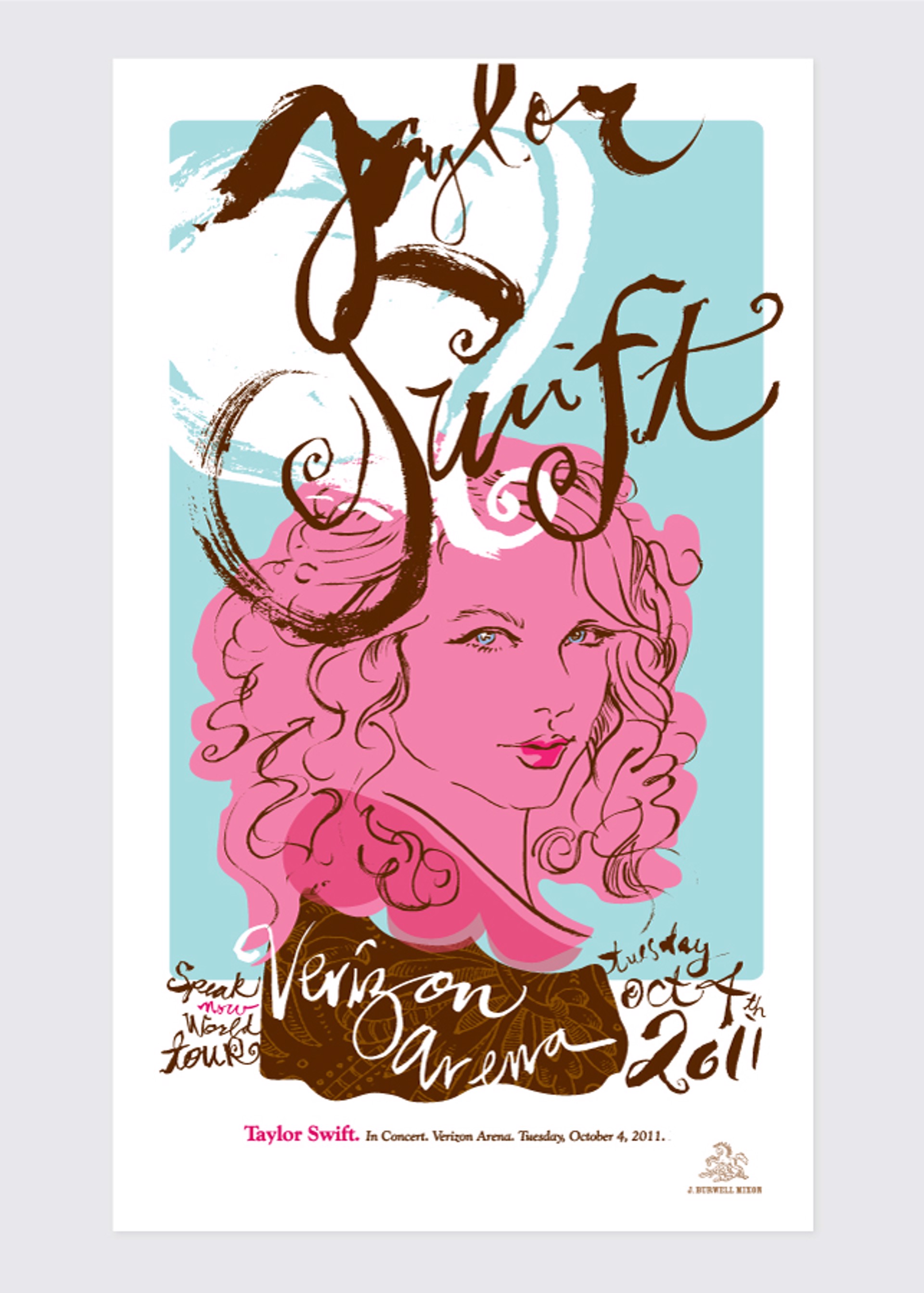 Taylor Swift Concert Poster by Jamie Burwell Mixon