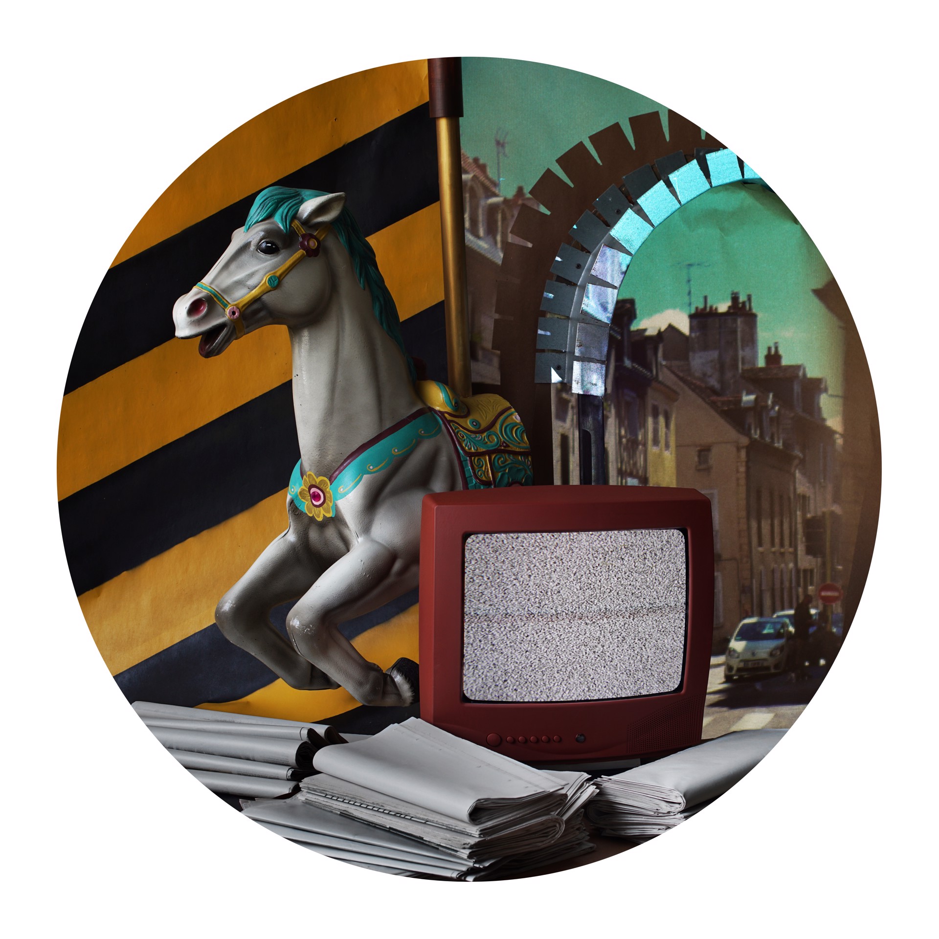 Carousel Horse with TV by Matt Morris