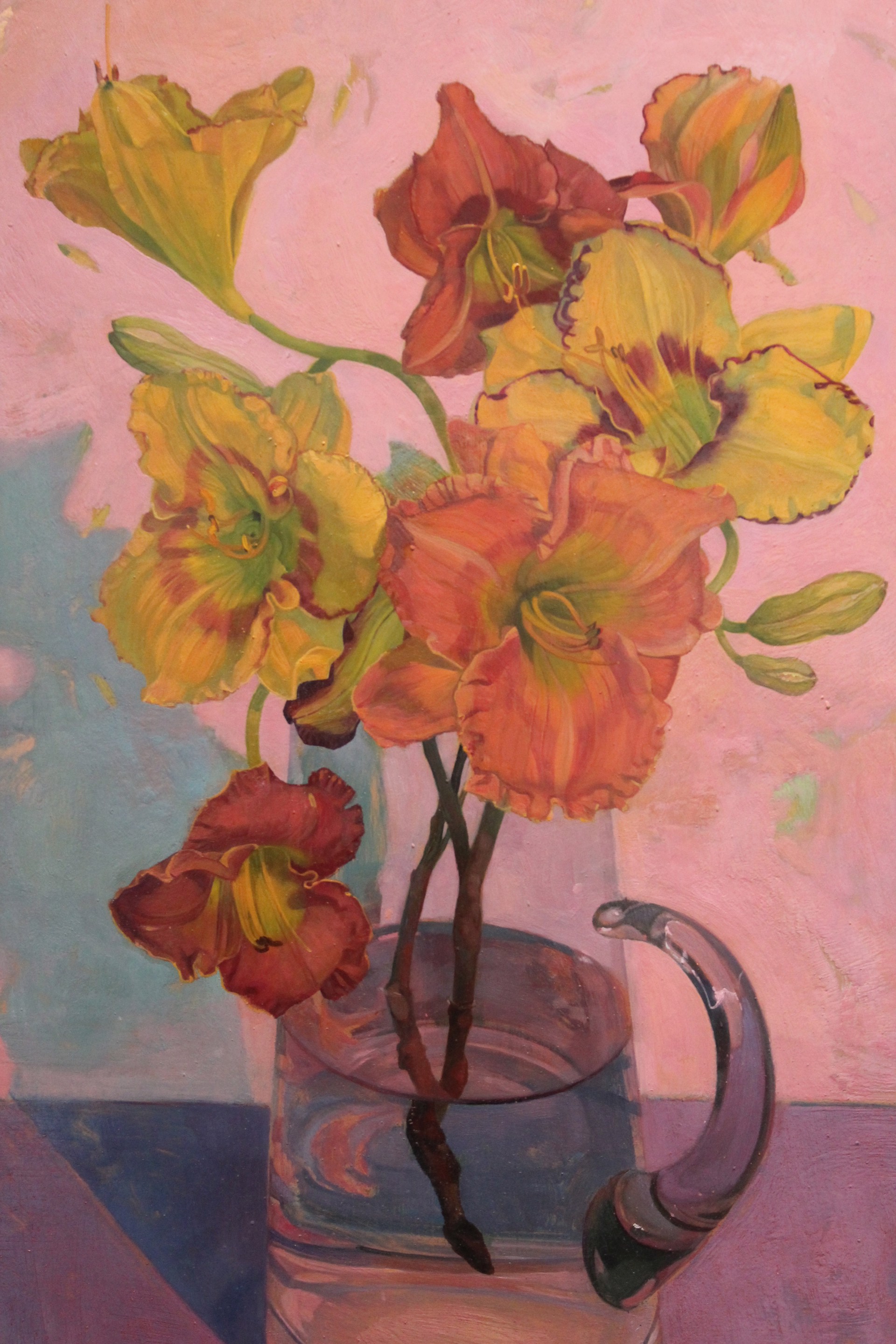 Day Lilies on Violet by Benjamin J. Shamback