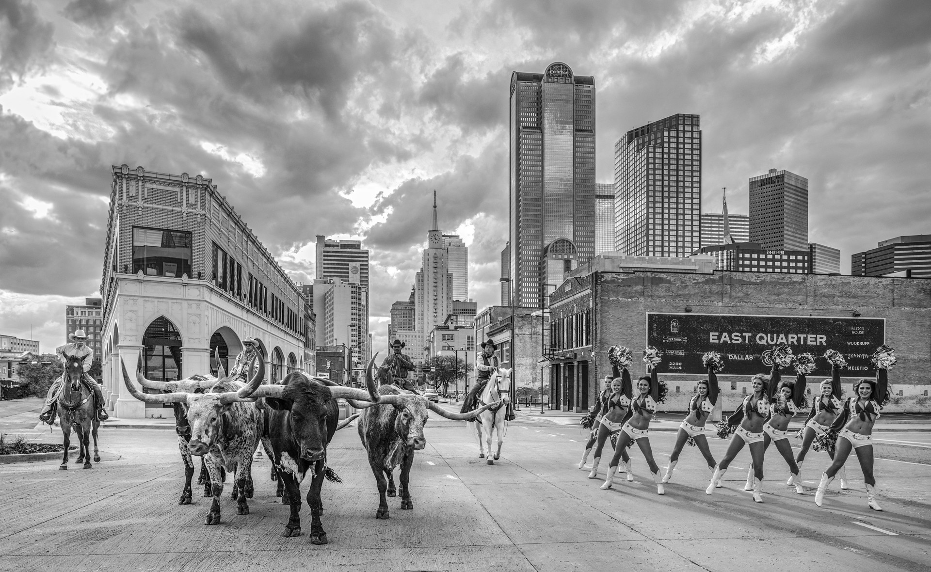The Dallas Cowboys (B&W) by David Yarrow
