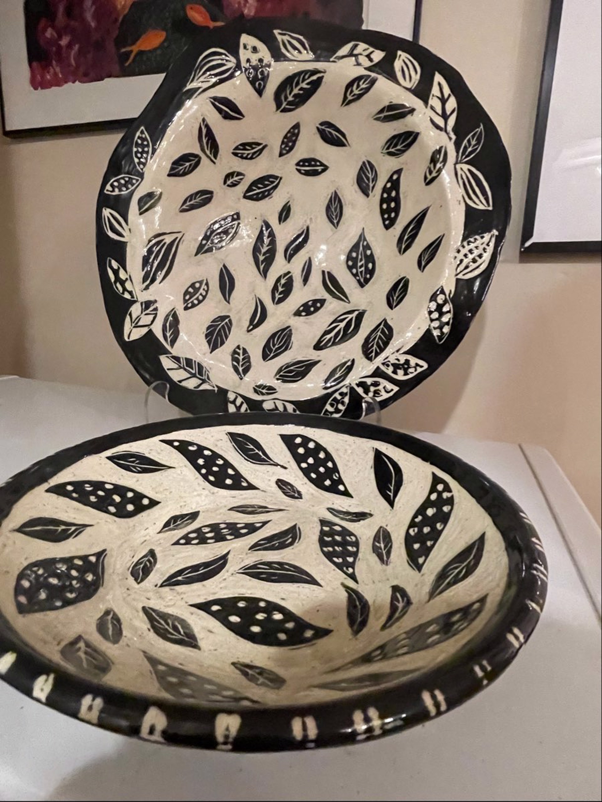 Large Leaf bowl by Patricia Simpson