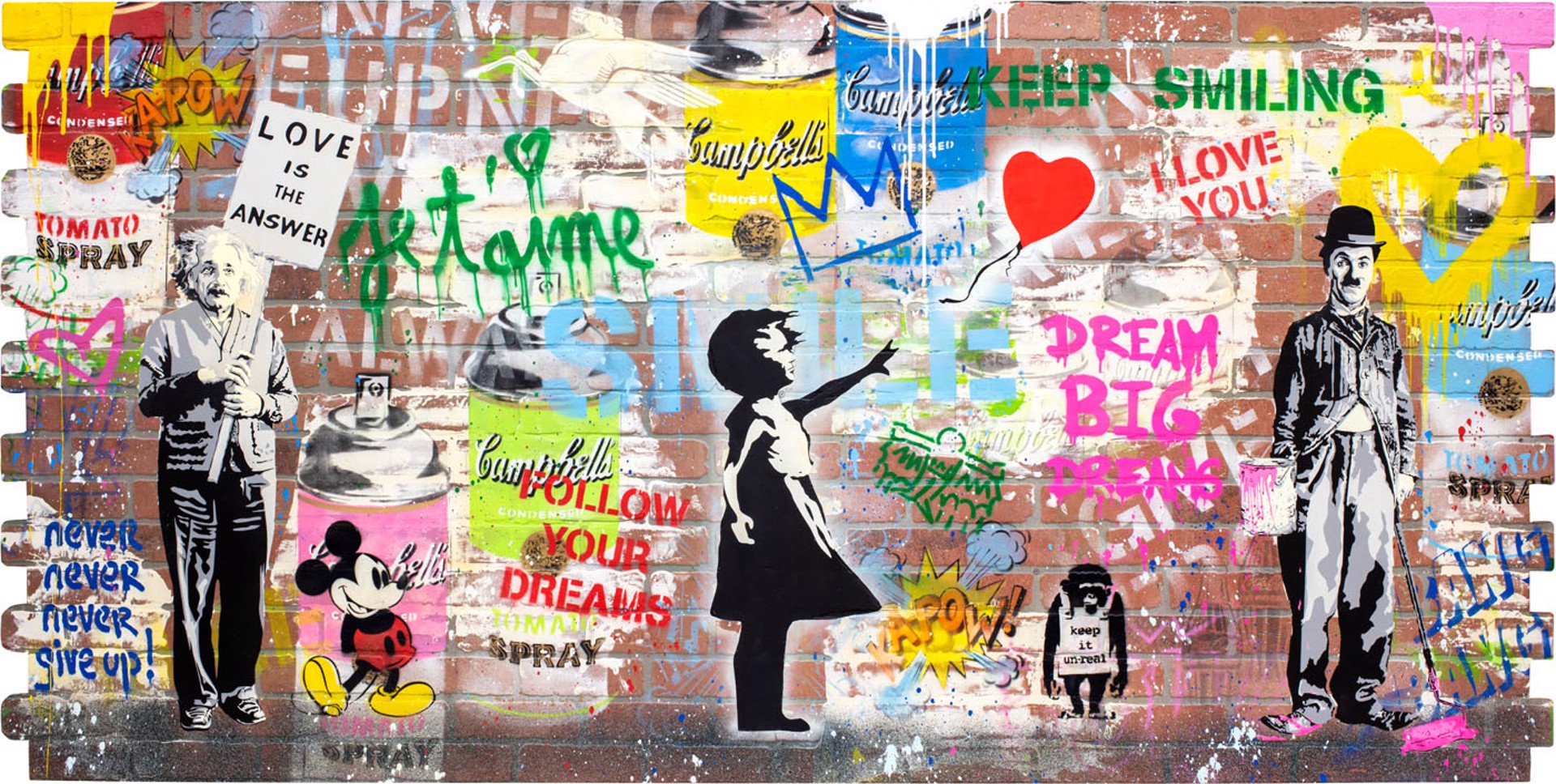 Pop Wall By Mr. Brainwash (b. 1966) | New River Fine Art