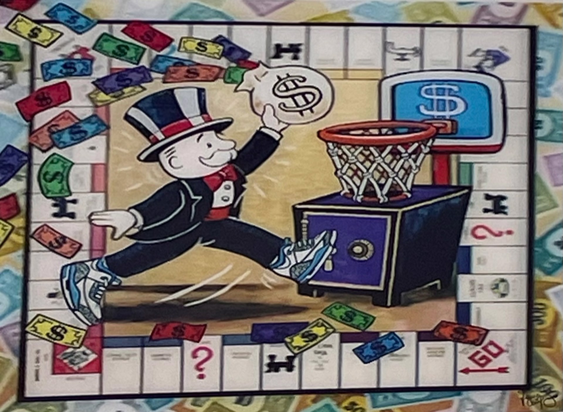 3D Monopoly Man Basketball by Laura Curiel