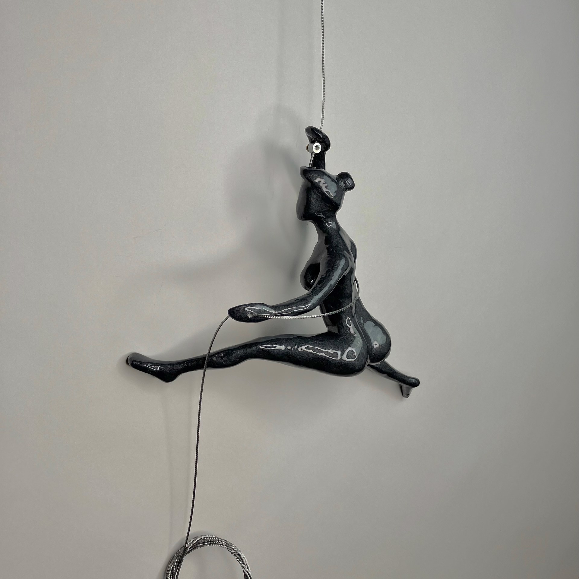 Female Climber 24-J ~ Position 24 in color Pewter by Ancizar Marin