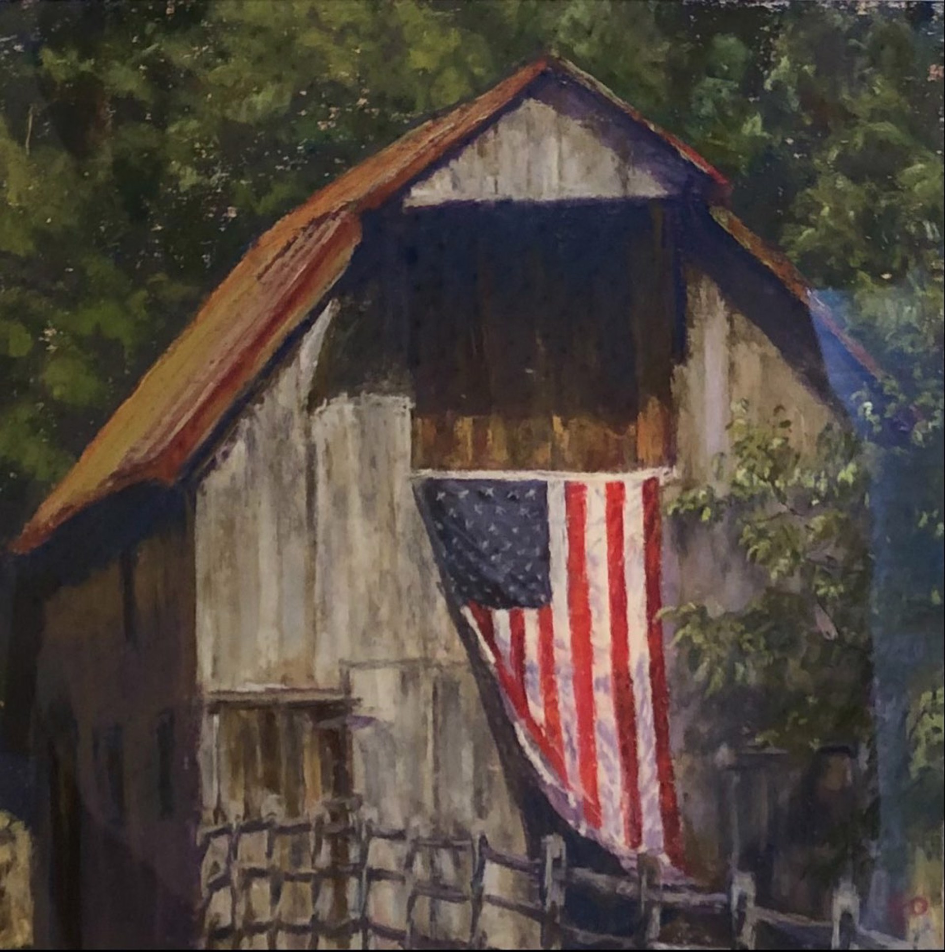 Barn American.  (1/16) by Fannie Olsen