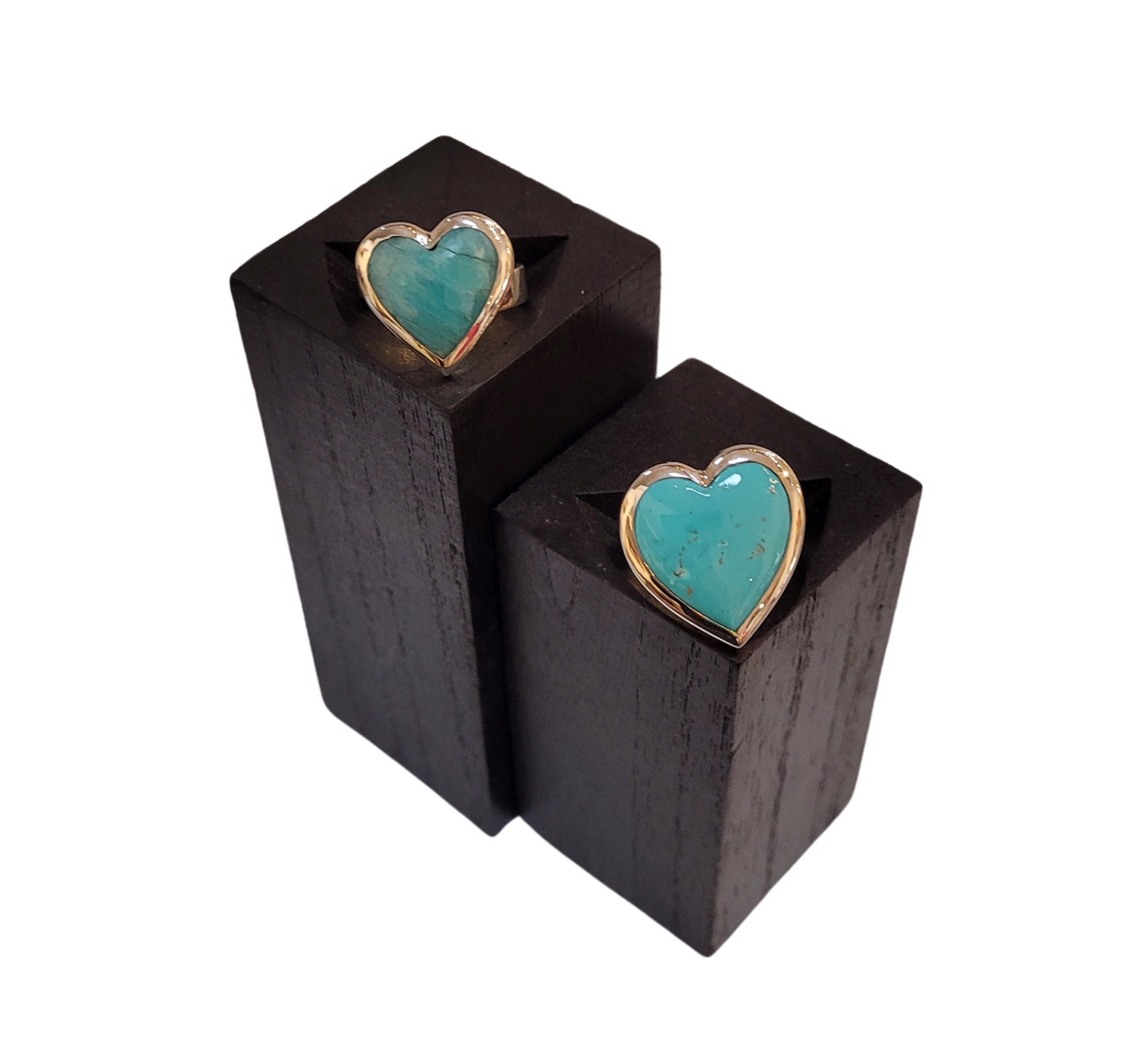 Rings -  Turquoise Hearts by Indigo Desert Ranch - Jewelry