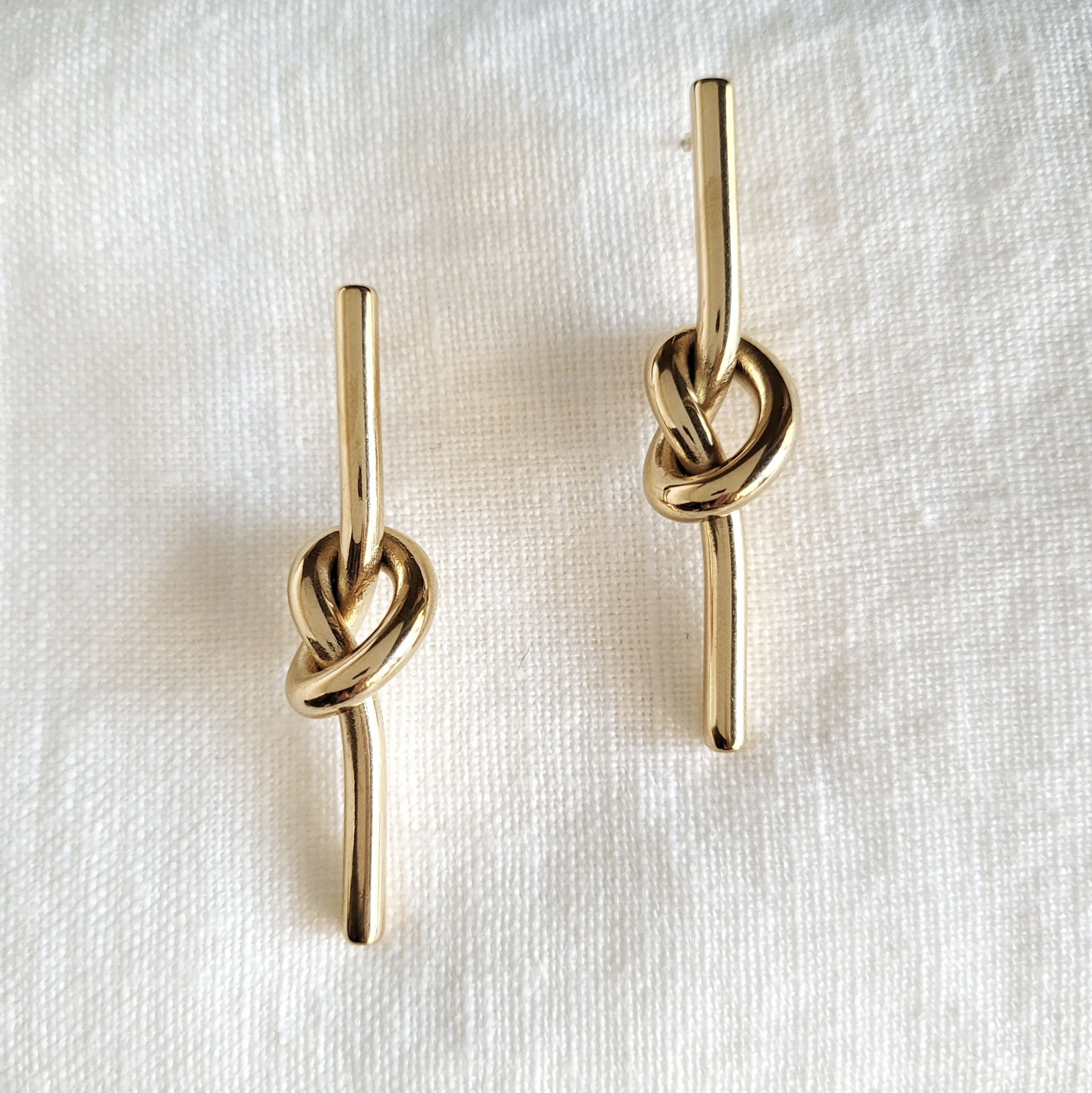 Knot Knotted Stud Earrings by Bisjoux