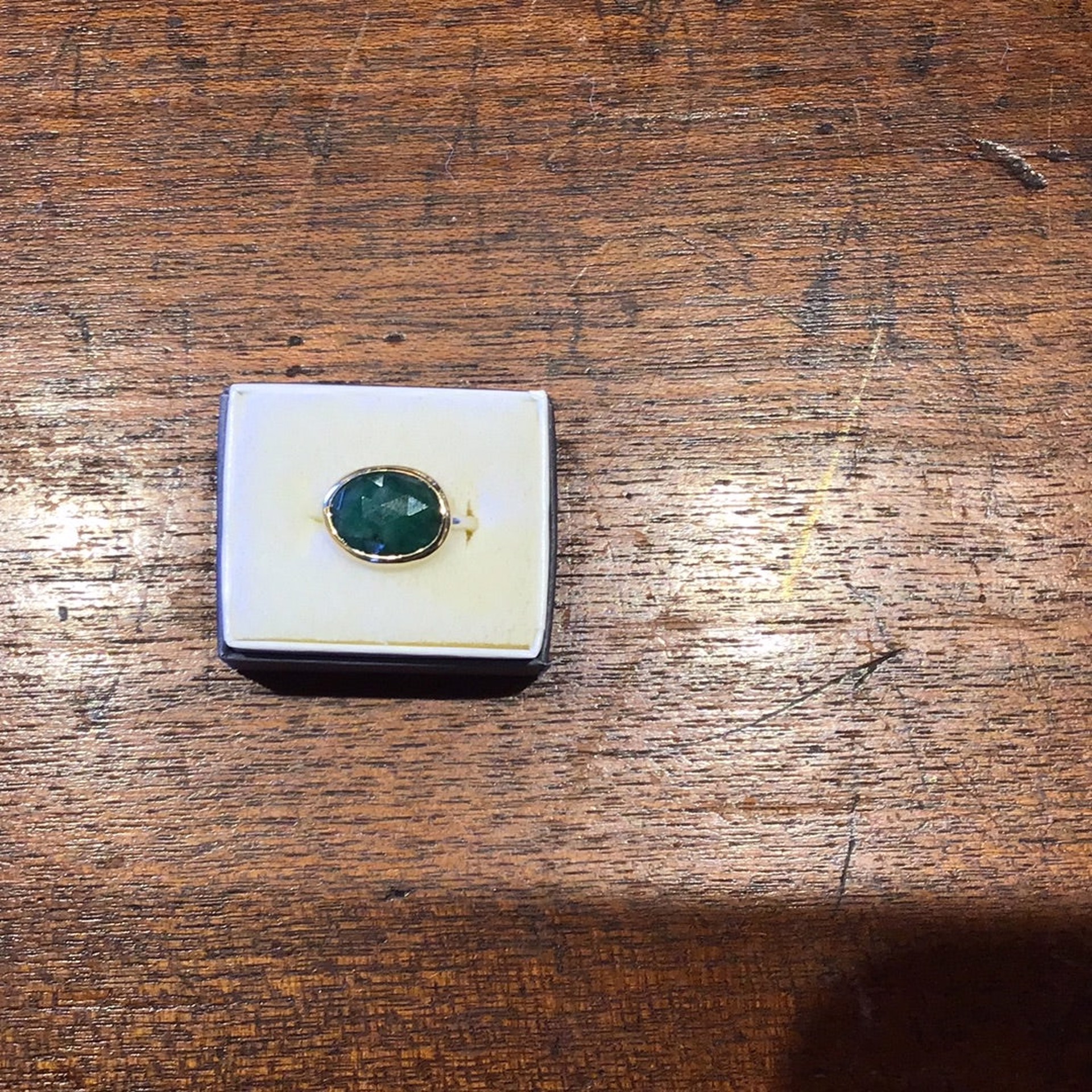 Emerald ring with 18k by Sara Thompson