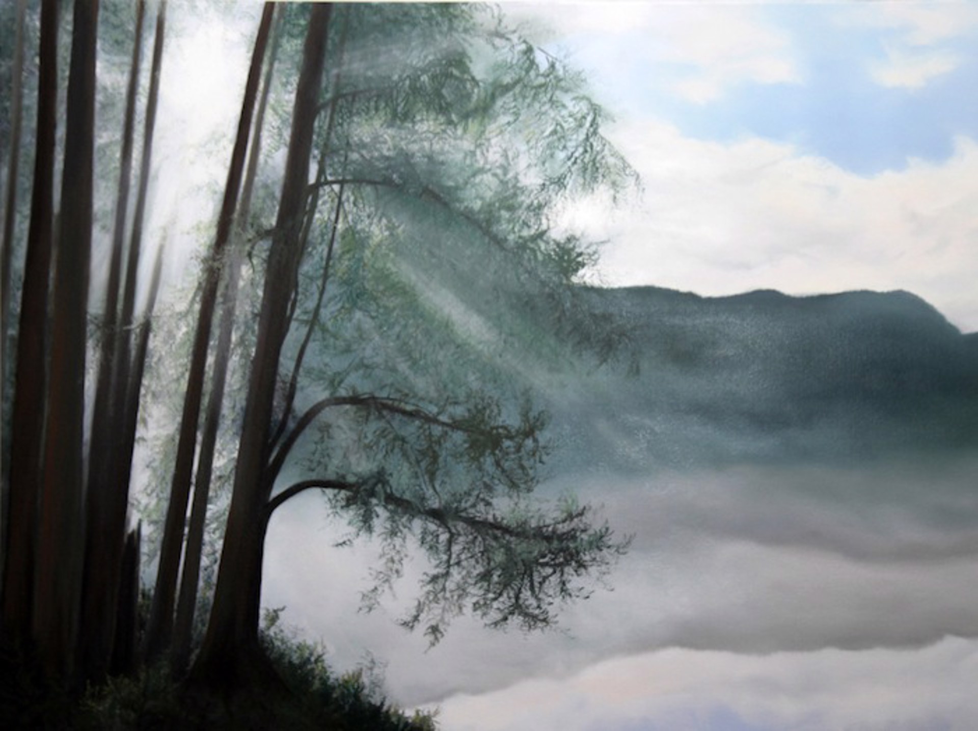 Pyramid Lake (mist) by Corrinne Wolcoski