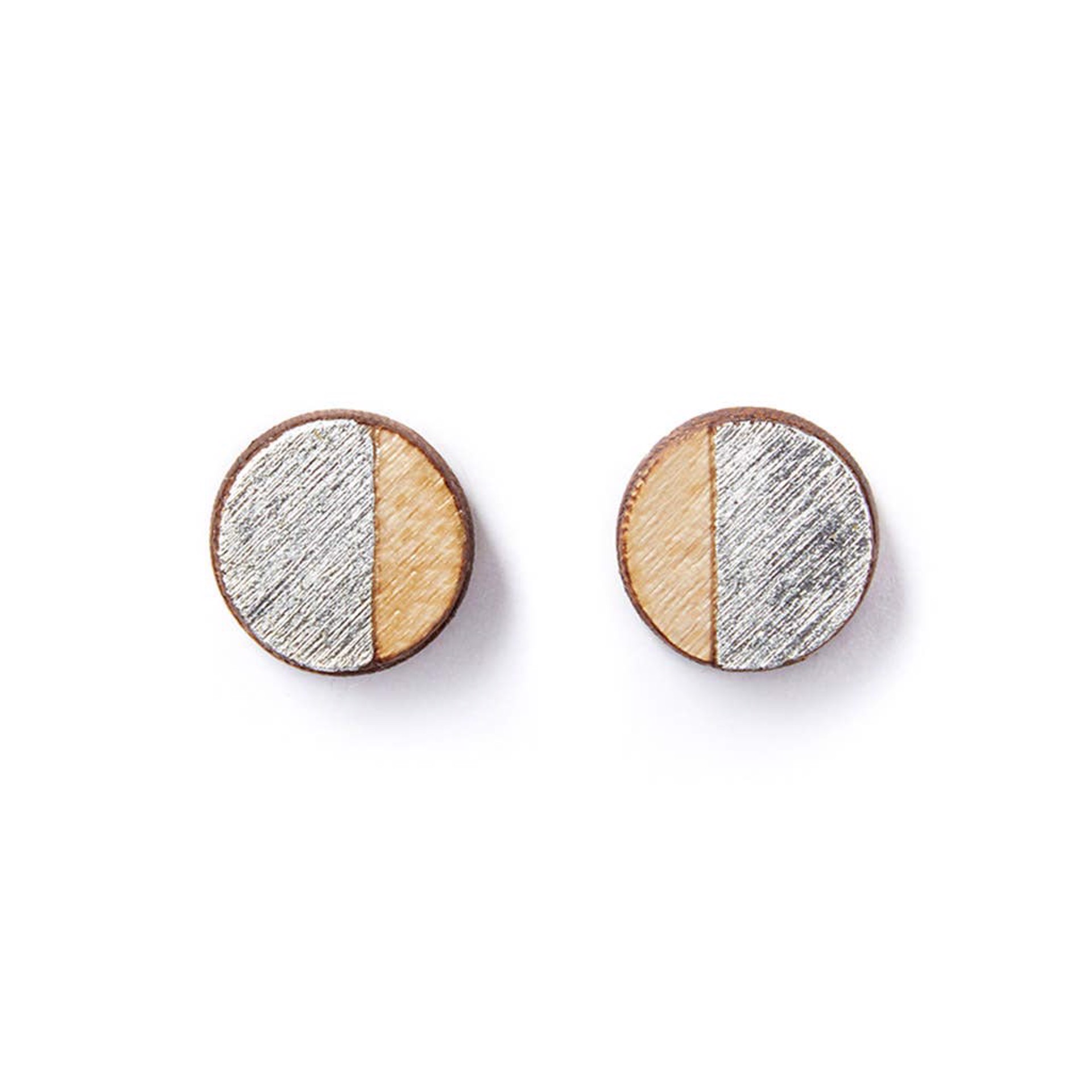 Round Studs - Silver by Treeline and Tide