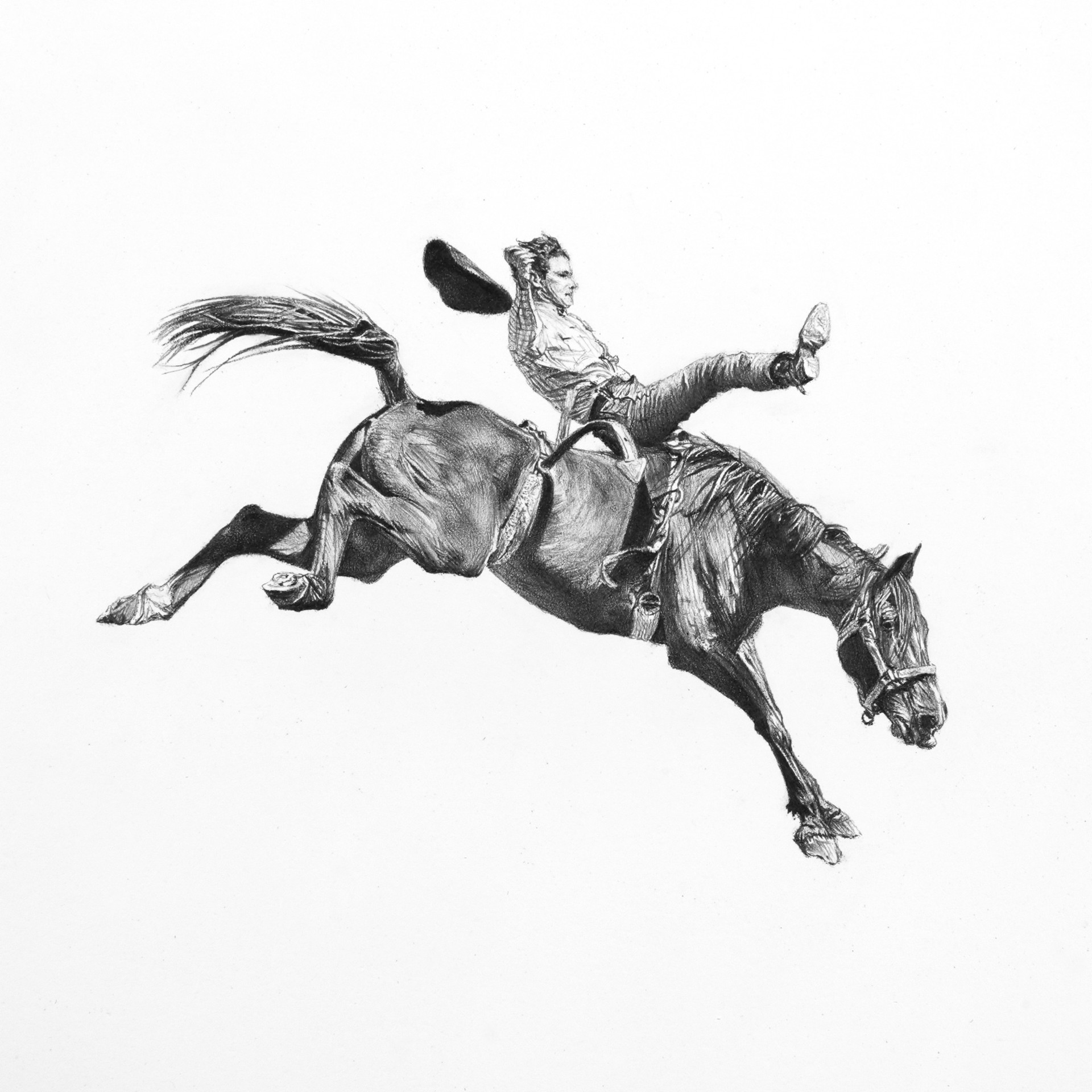 Untitled (bronc rider) 5042 by Clayton Porter