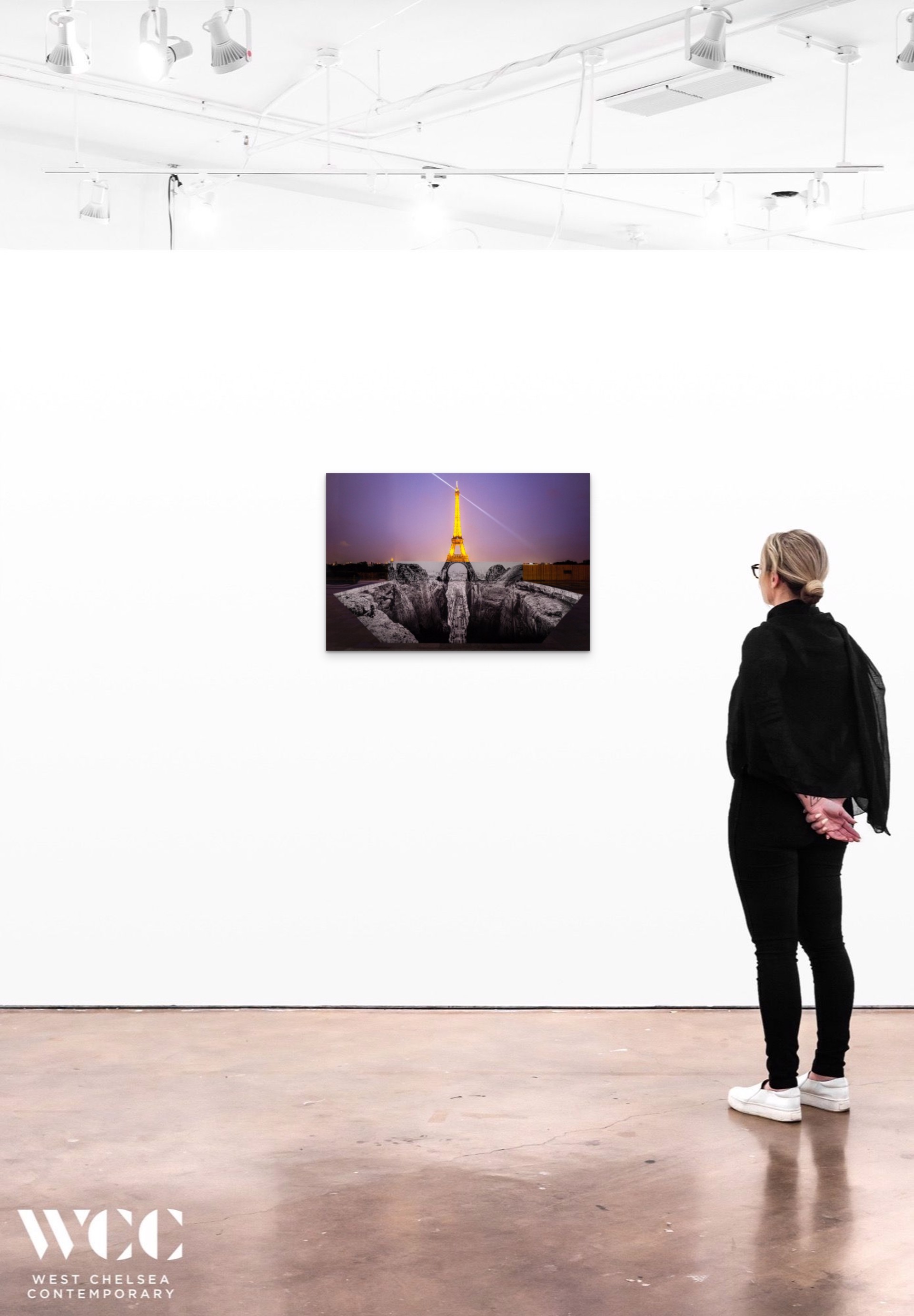Trompe l'oeil, Les Falaises du Trocadéro , 25 mai 2021, 22h18, Paris, France, 2021 by JR