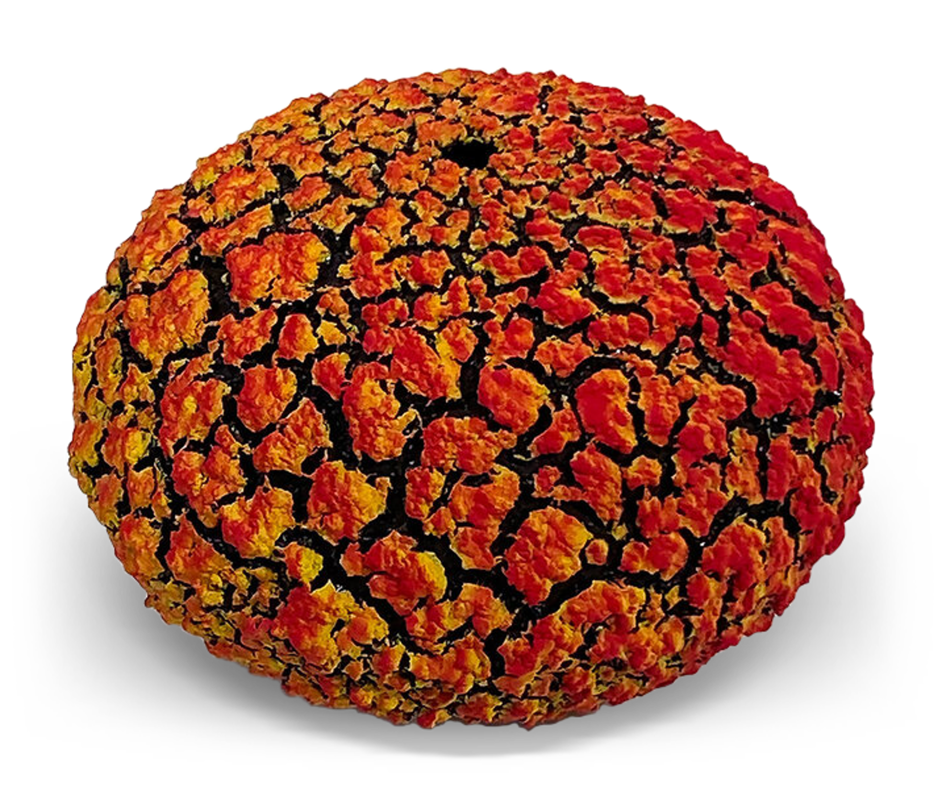 Urchin Vessel ~ Orange and Red by Randy O'Brien