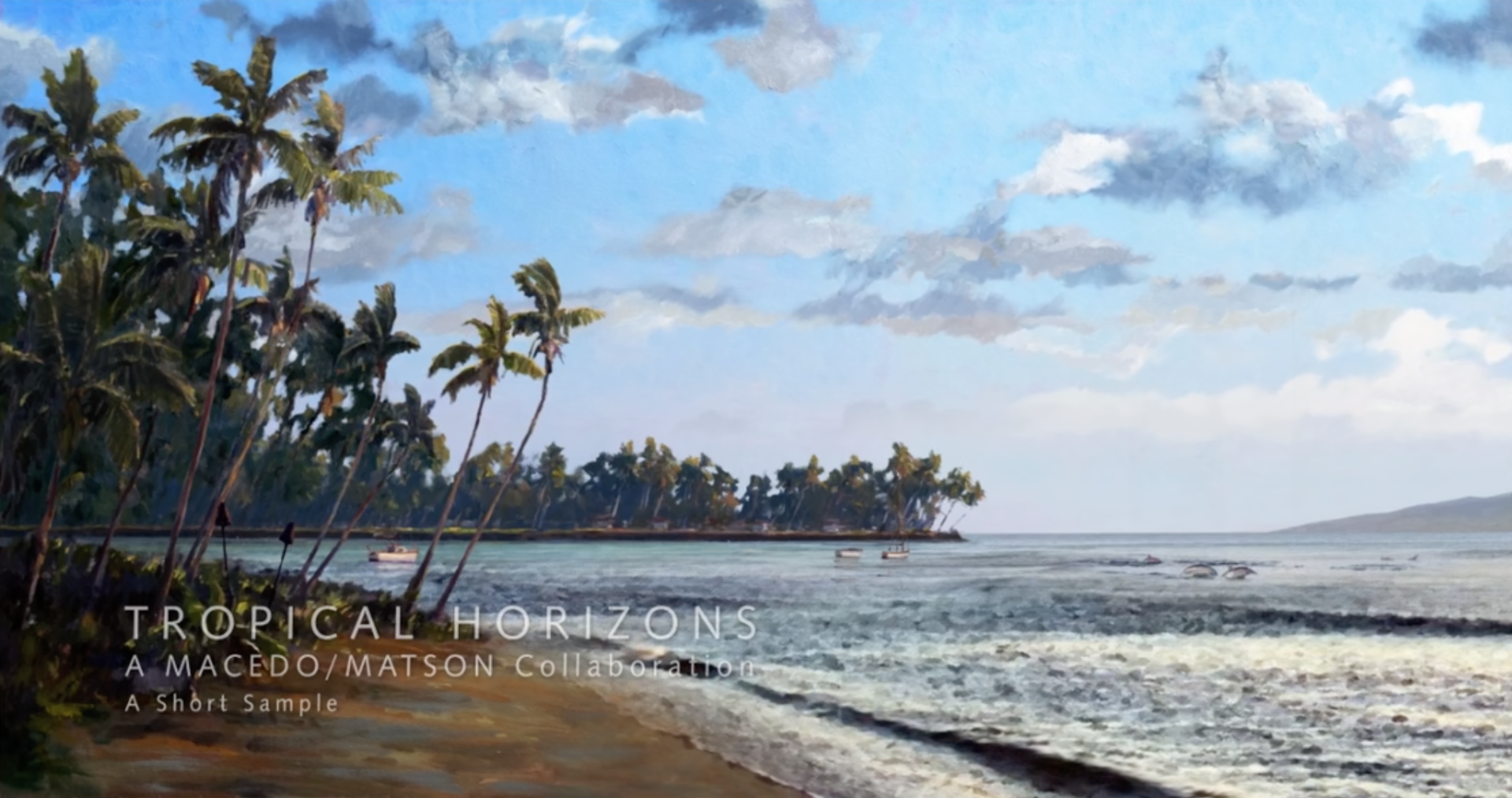 Tropical Horizons (Art Stick) - SEE SAMPLE VIDEO, CLICK ON BOTTOM RIGHT BOX ICON TO WATCH FULL SCREEN by Steve Matson