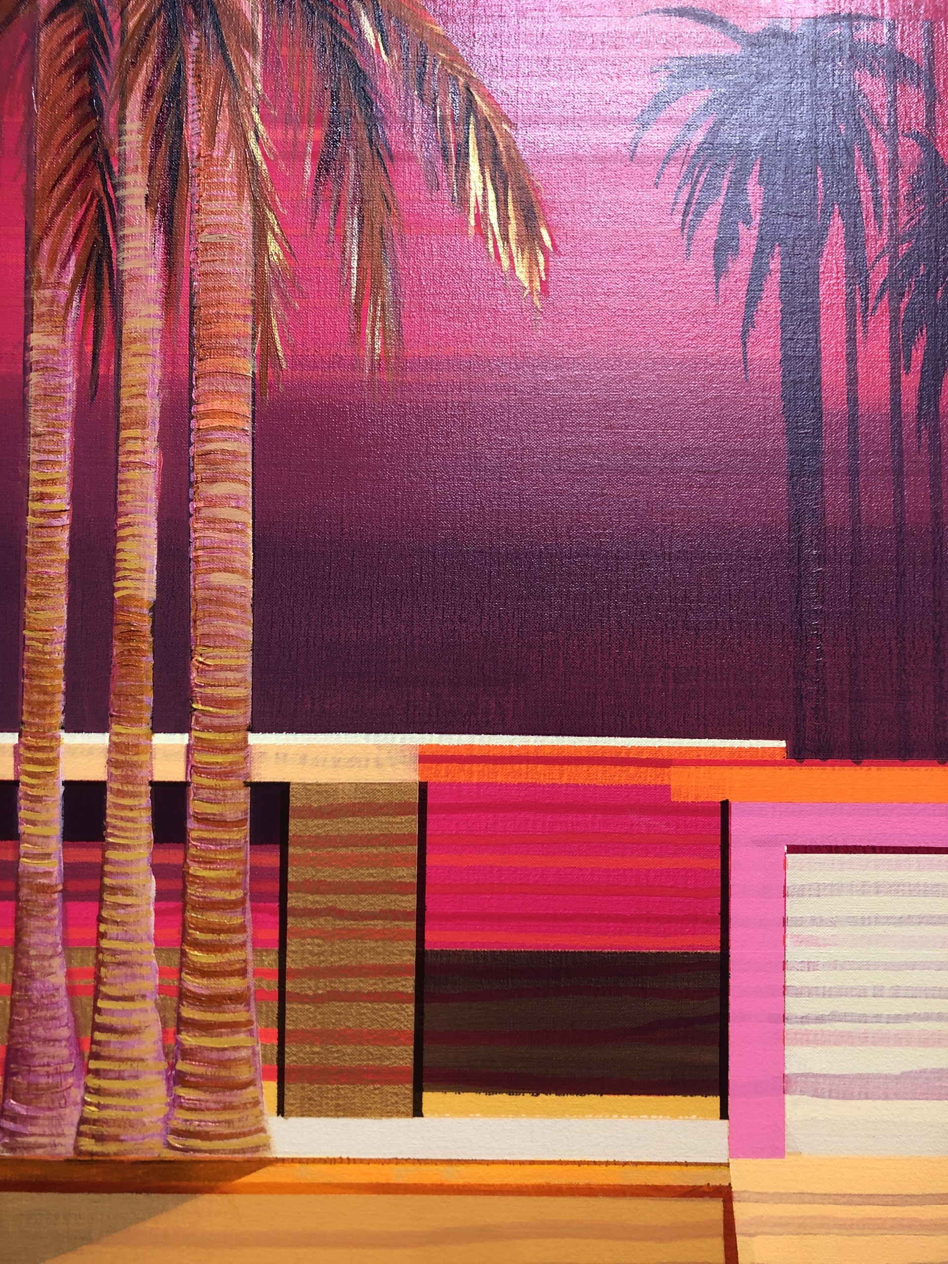 Sunset Palms by Cecile van Hanja