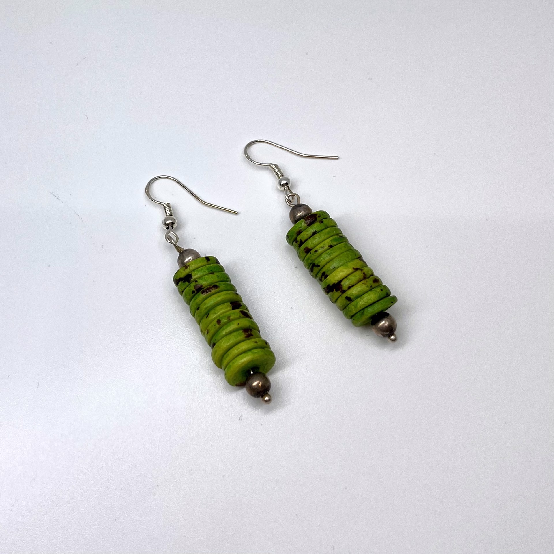 4344 Green Stacked Earrings by Gina Caruso