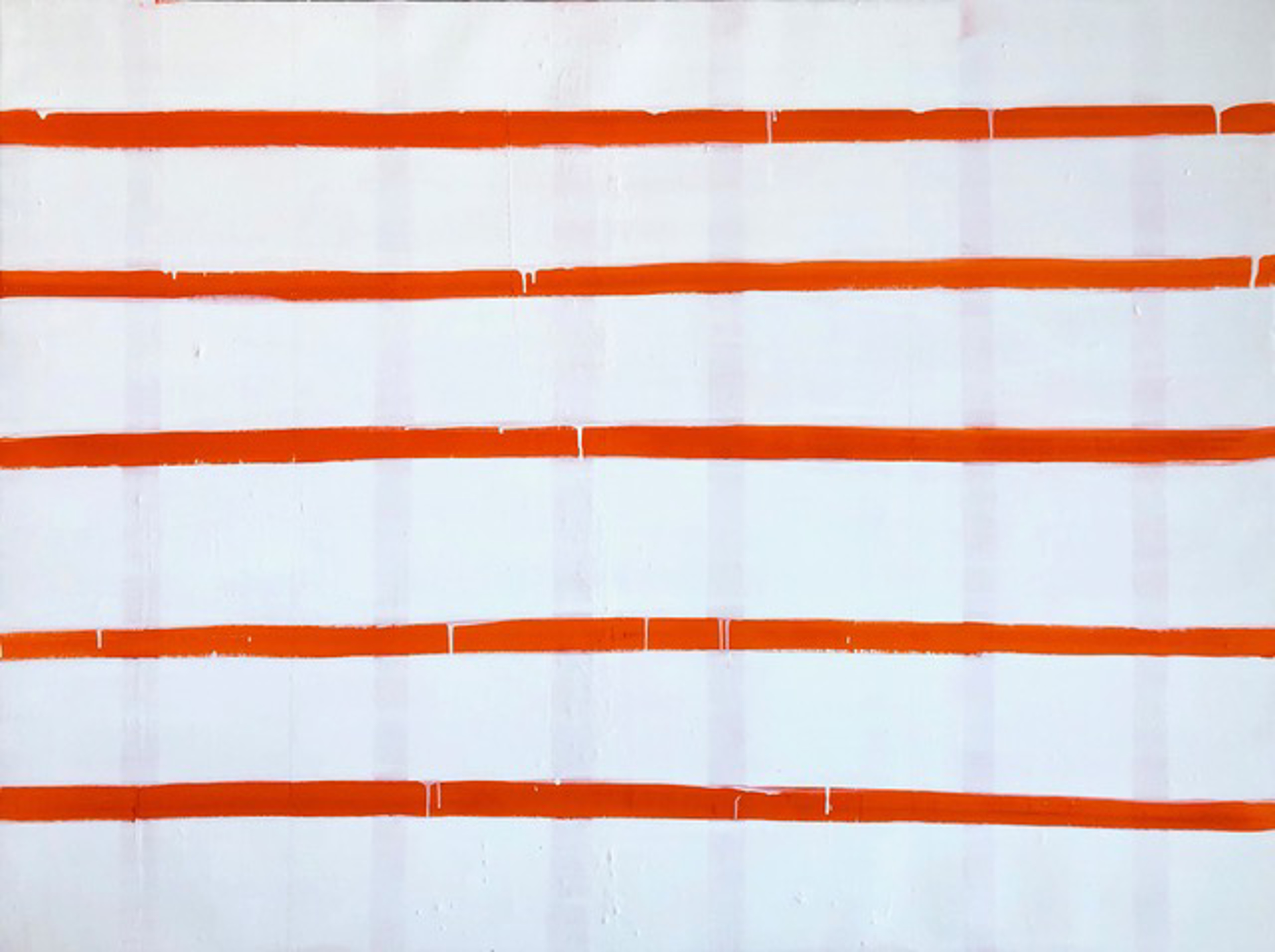 Stripe in Pyrrole Orange by Laurie Fisher