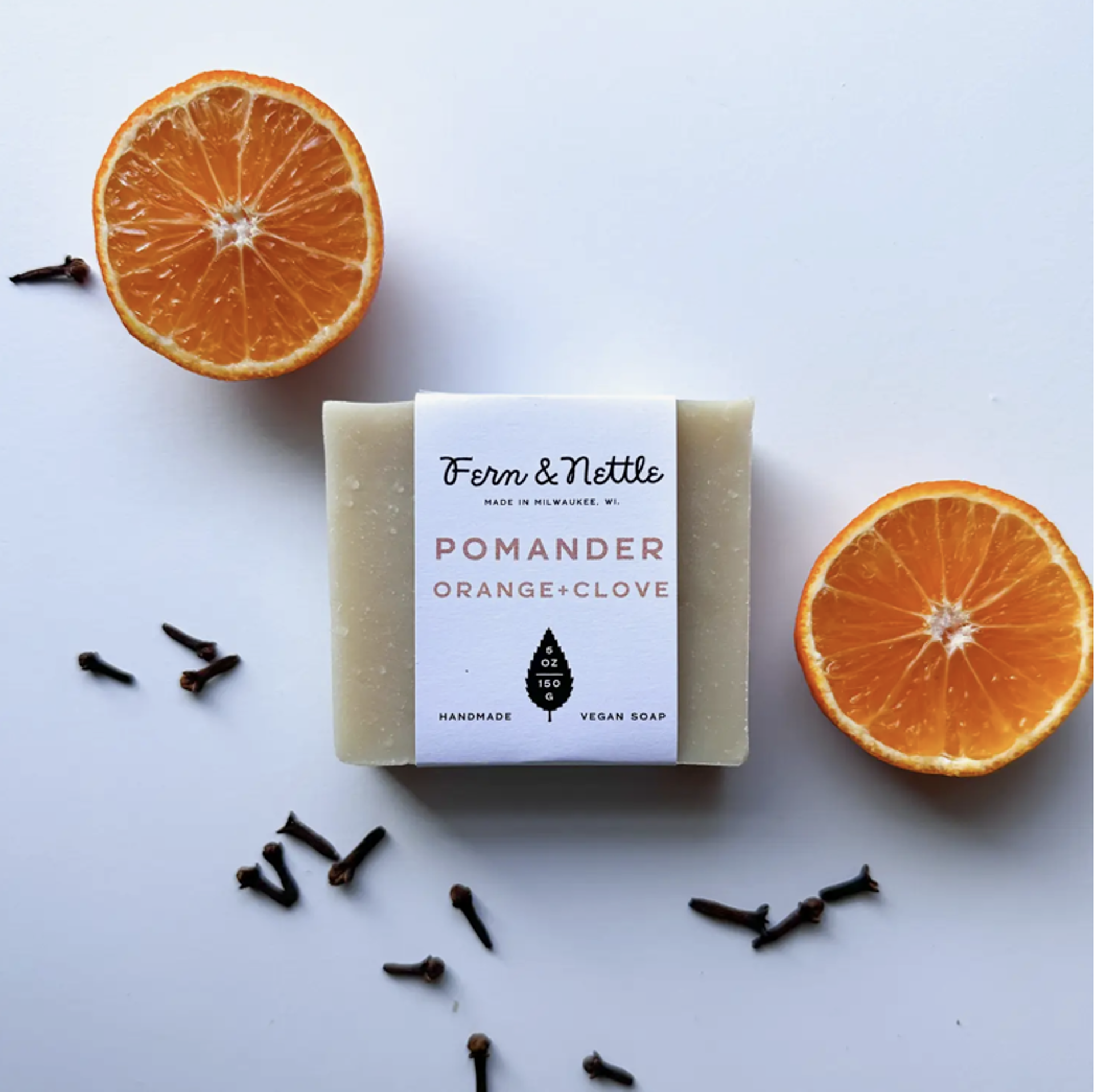 Pomander: Orange + Clove Vegan Soap by Fern & Nettle