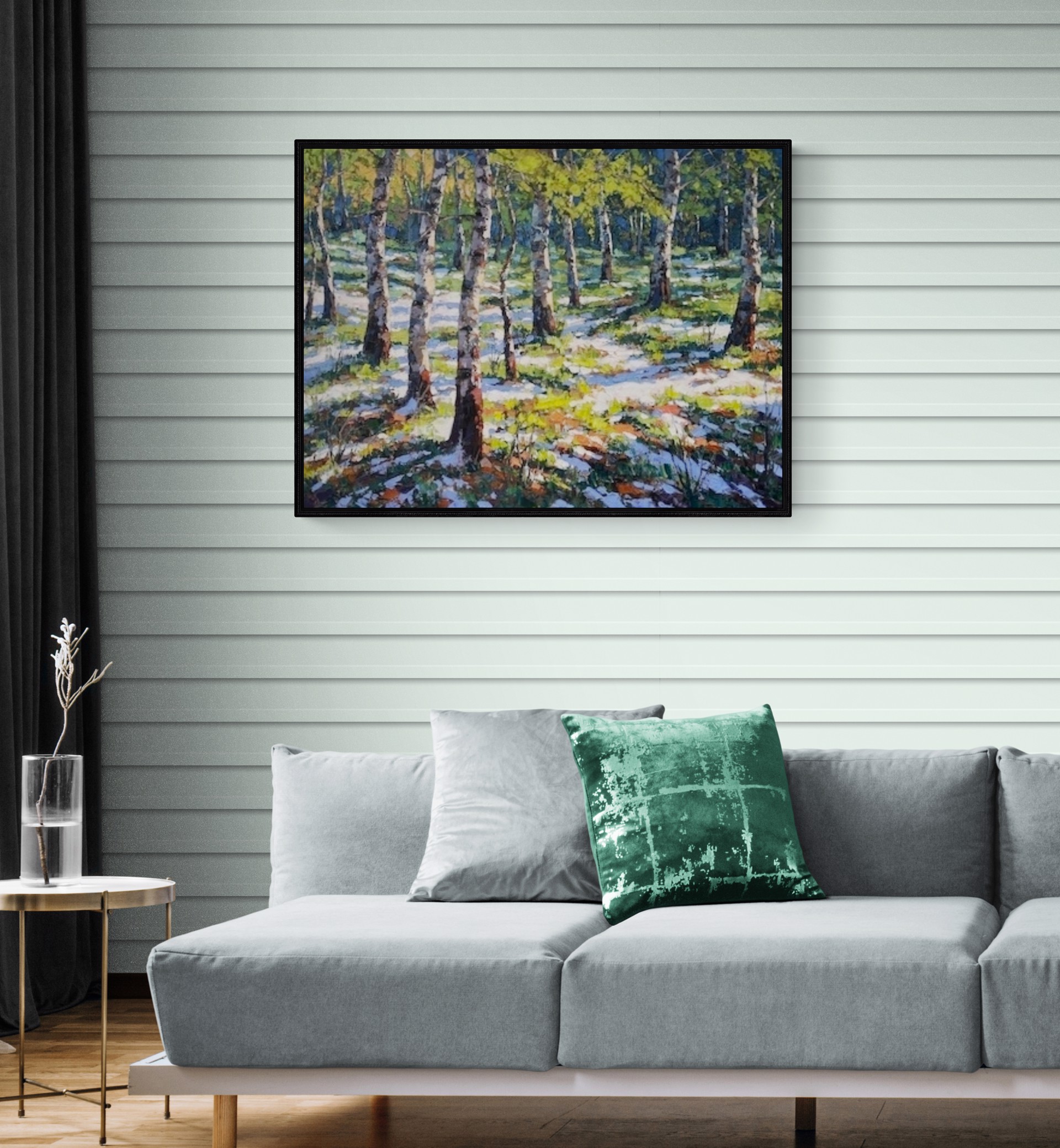 Spring Forest Above Barrier Lake by Robert E Wood