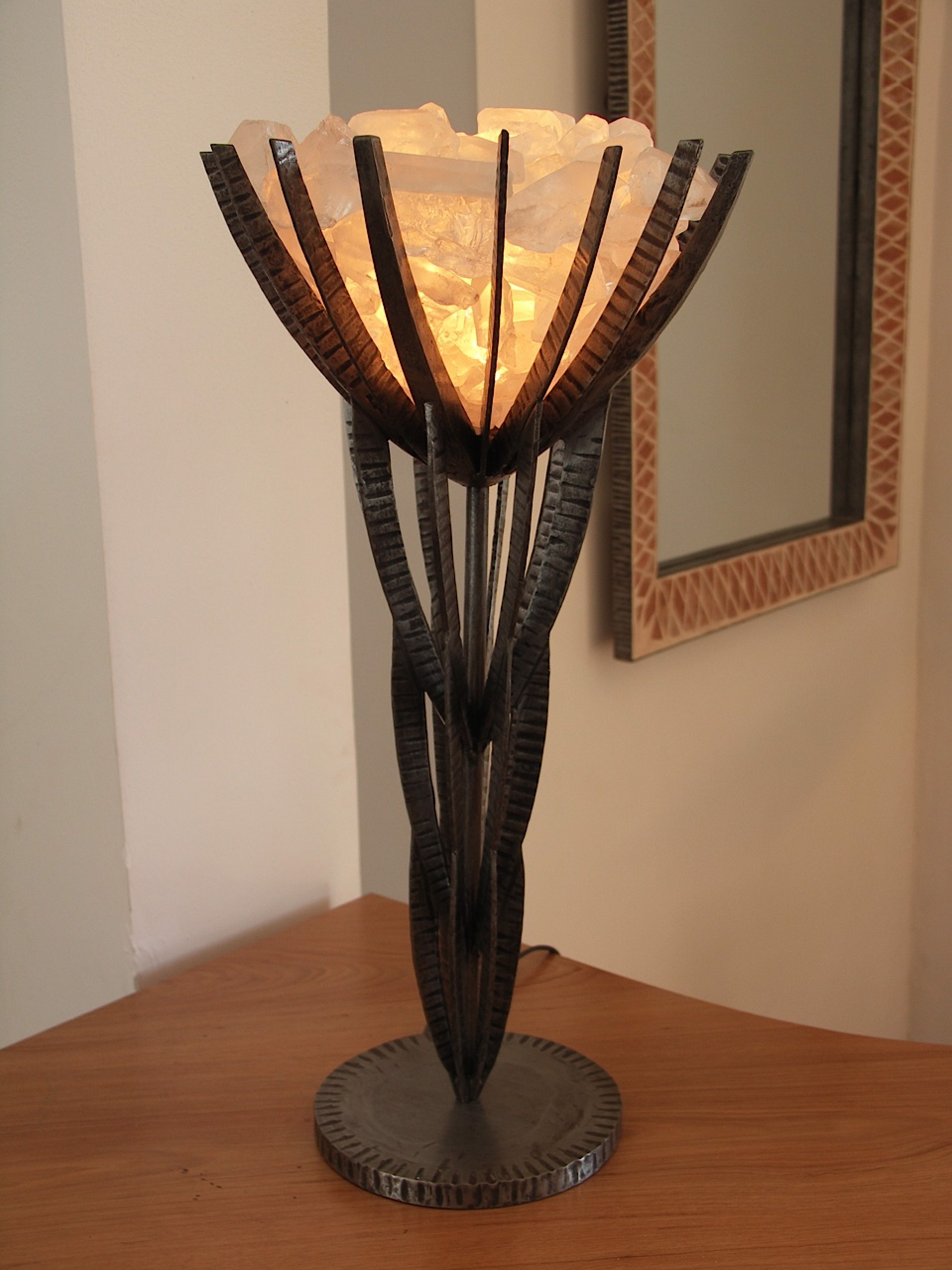Table lamp with Rock Crystal by Sylvain Subervie