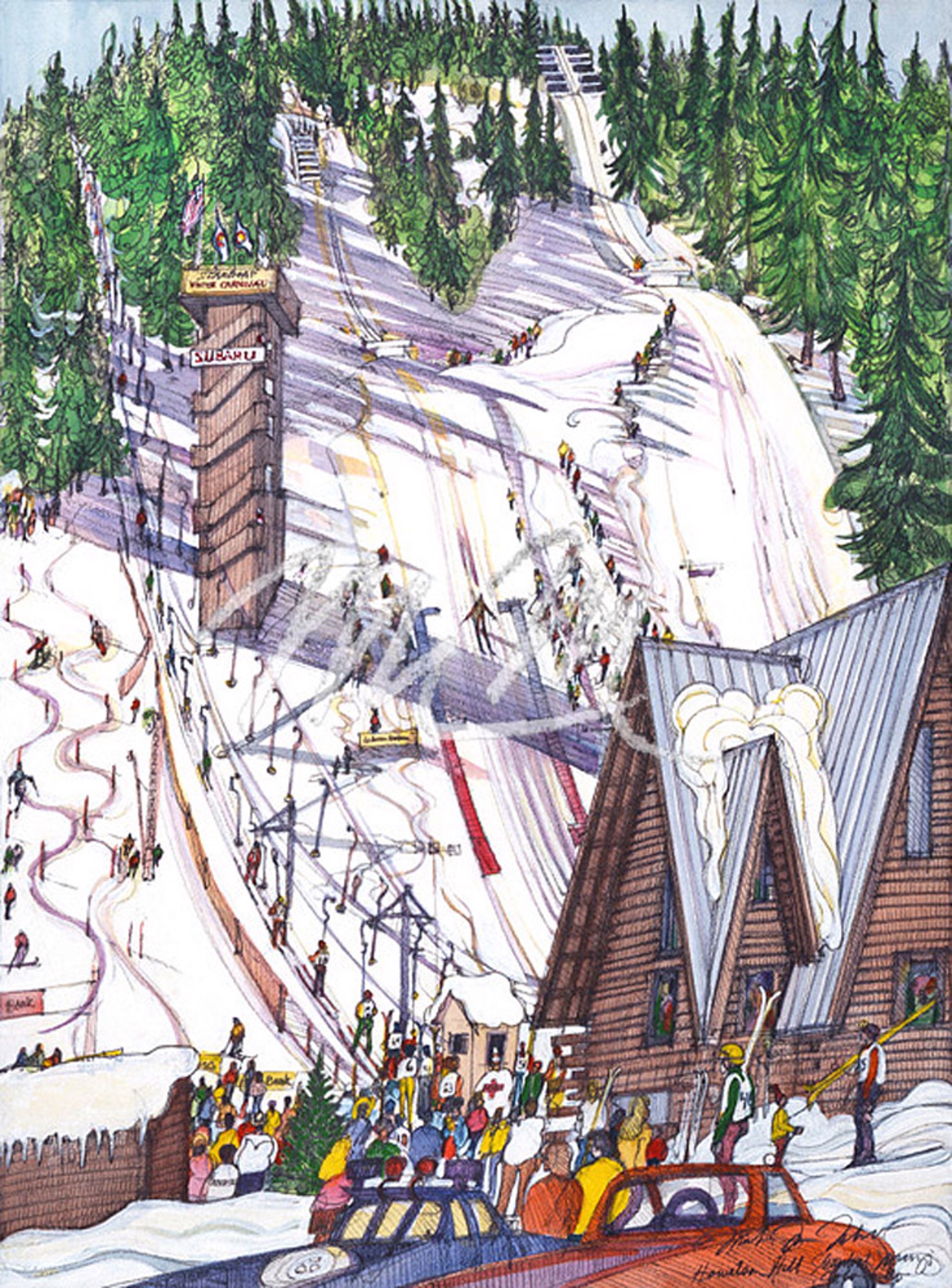 Howelsen Hill - Steamboat Springs, Colorado 10X13 by Mark McMahon