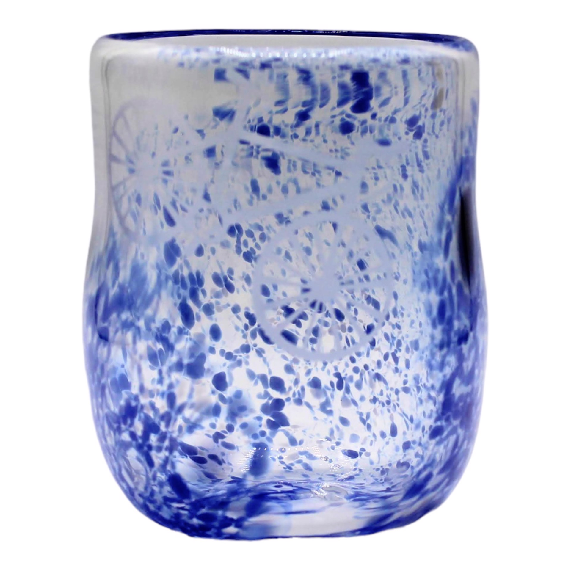 Bicycle Hand Blown Glass Cup - Blue by Katie Sisum