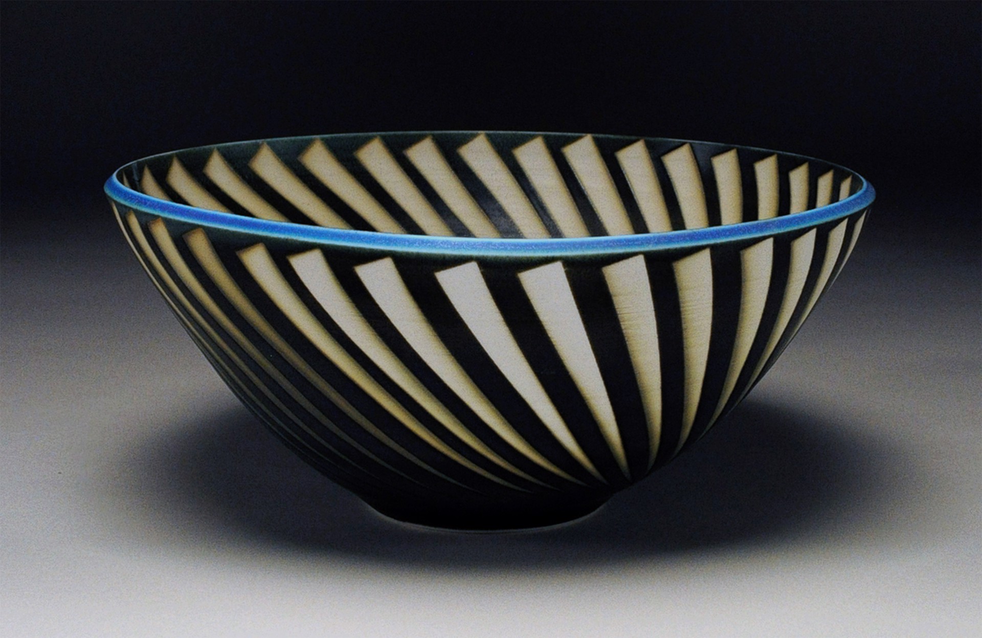 #172, Bowl with Long Triangles by N B
