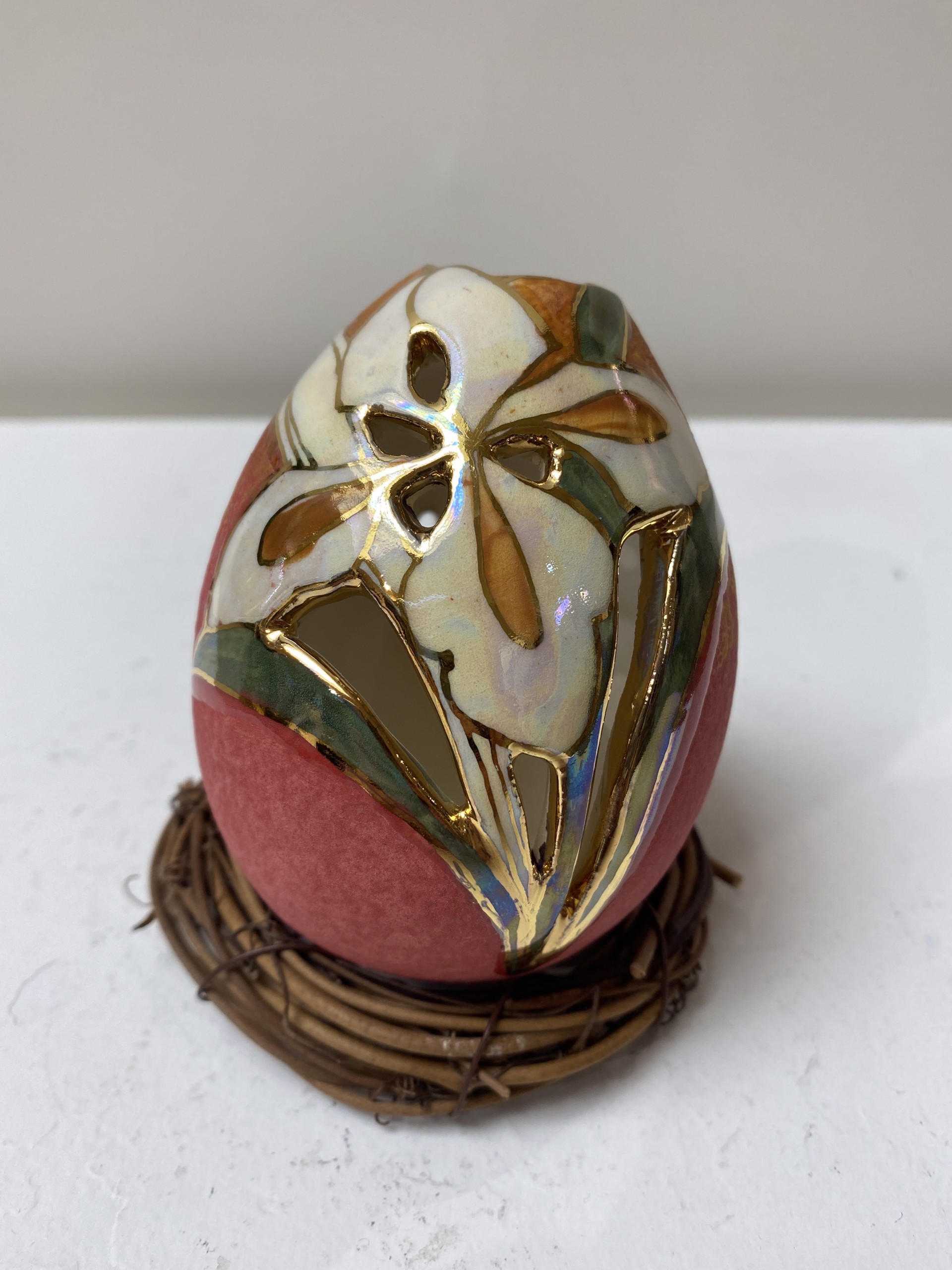 Decorative Egg - Firebird Red by Jan Phelan