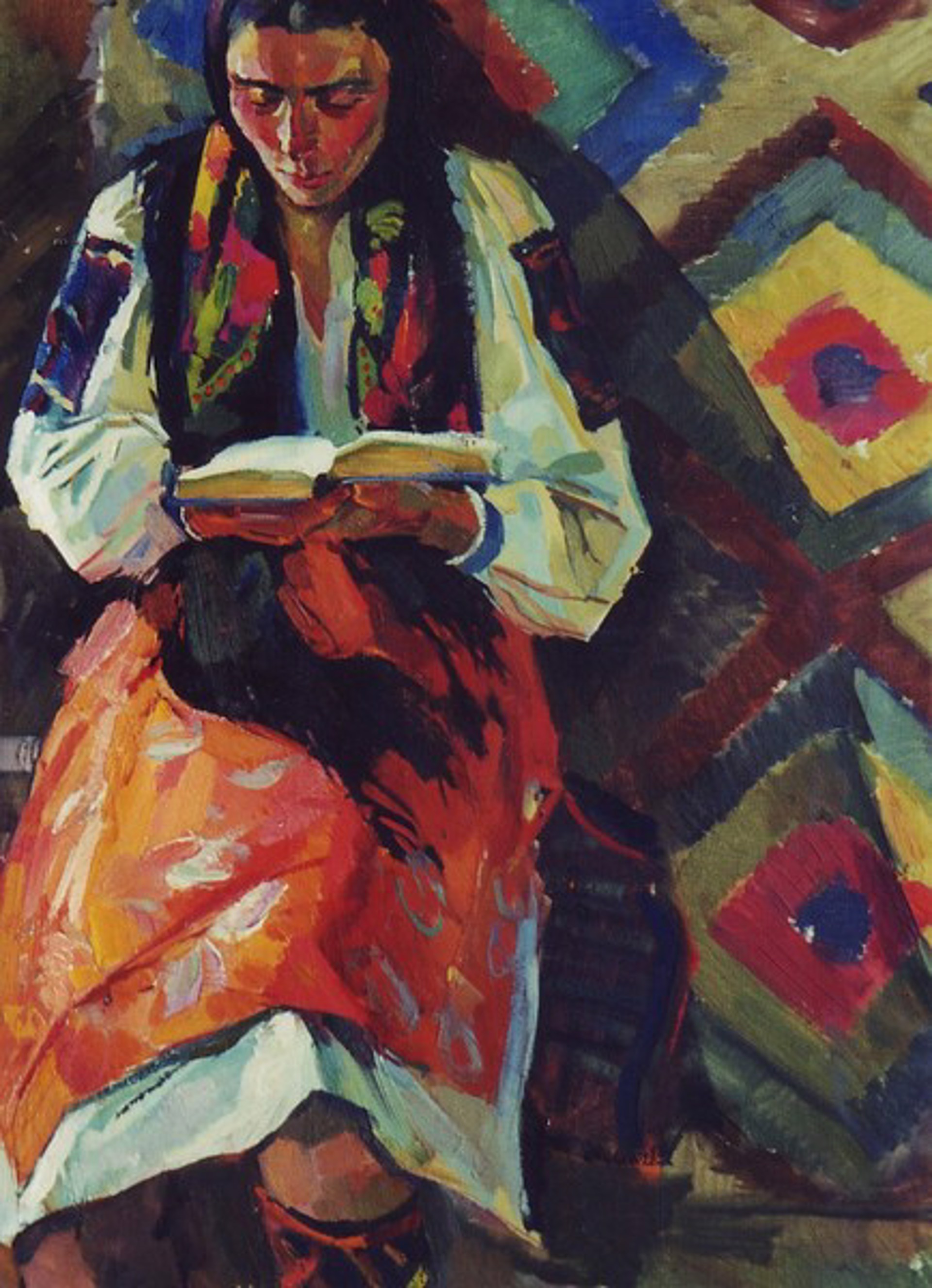 Maria with Book by Tamara Danilenko
