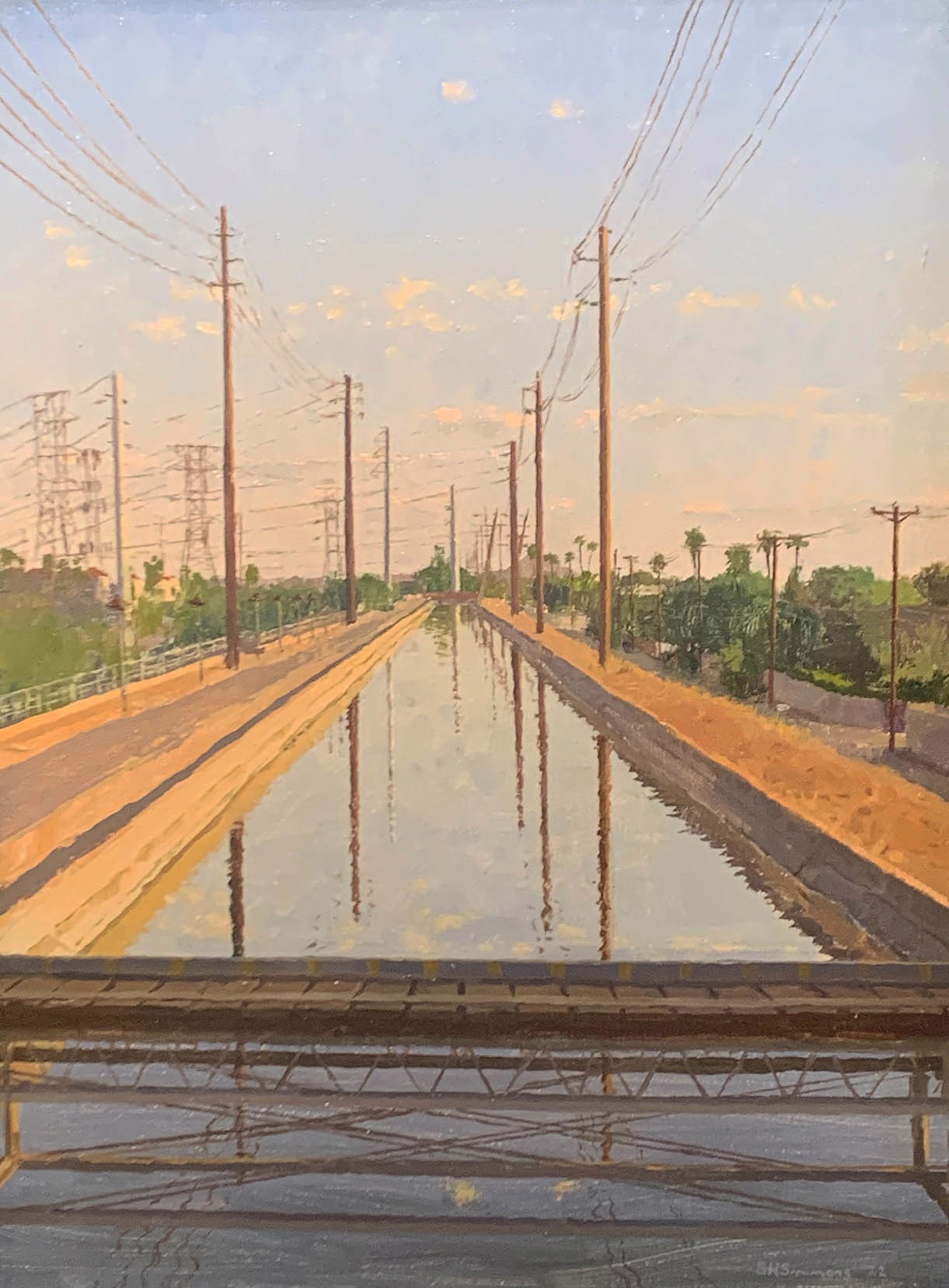 Powerlines and Reflections by Spencer Simmons