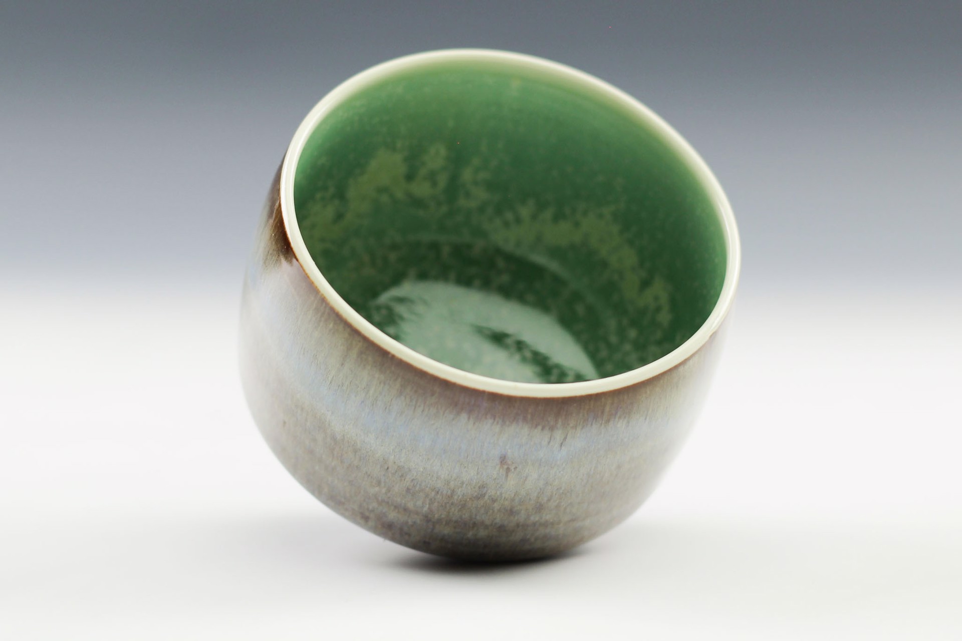 Lavender Tea Bowl with Dot by Charlie Olson