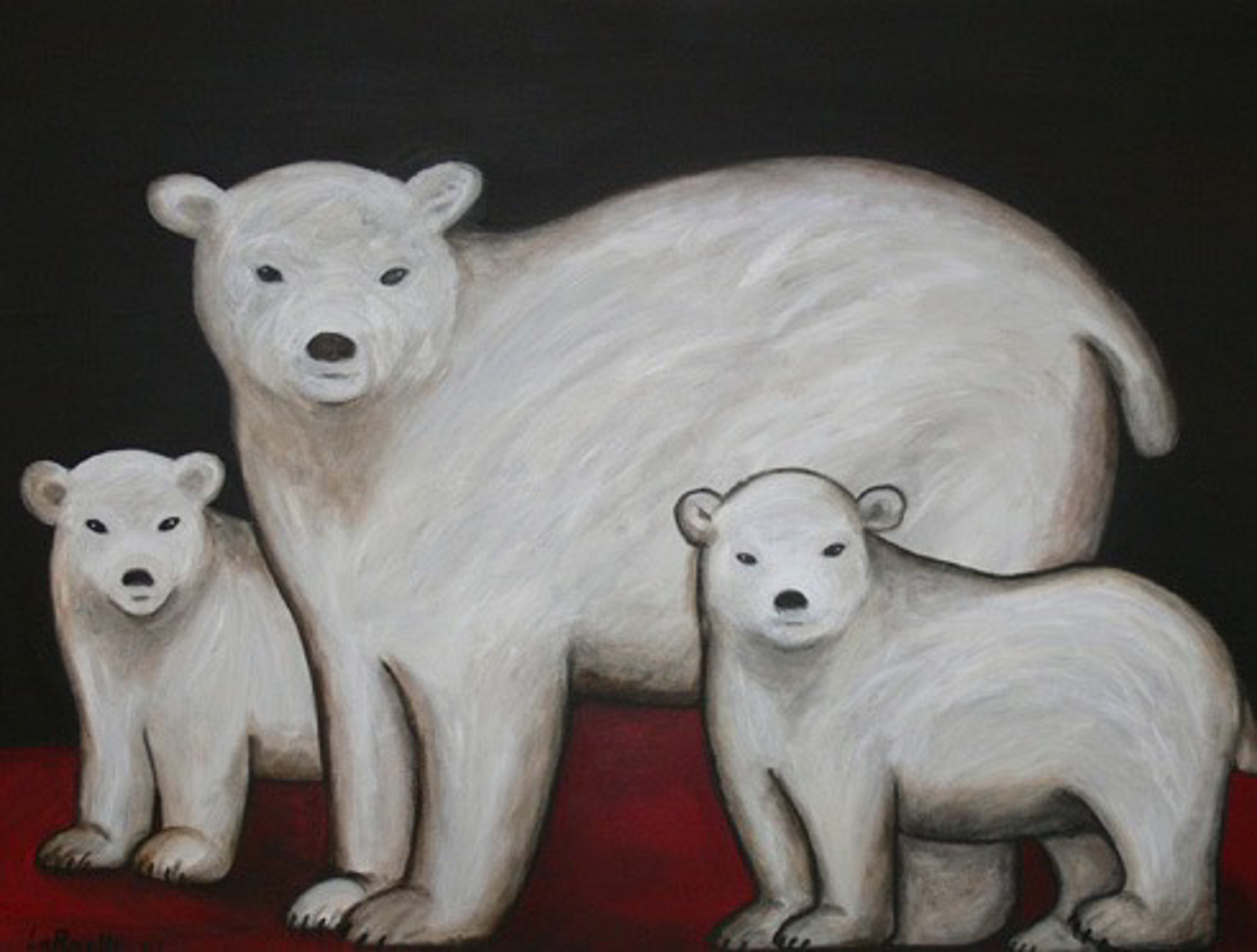 Polar Bears - SOLD available for commission by Carole LaRoche