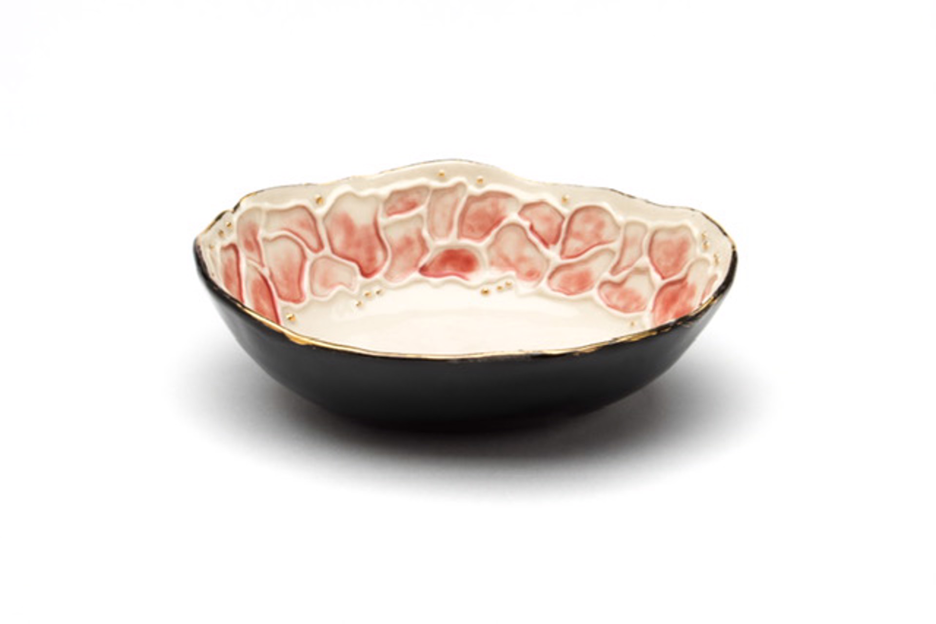 Small Red & Black Bowl by Maria Bruckman